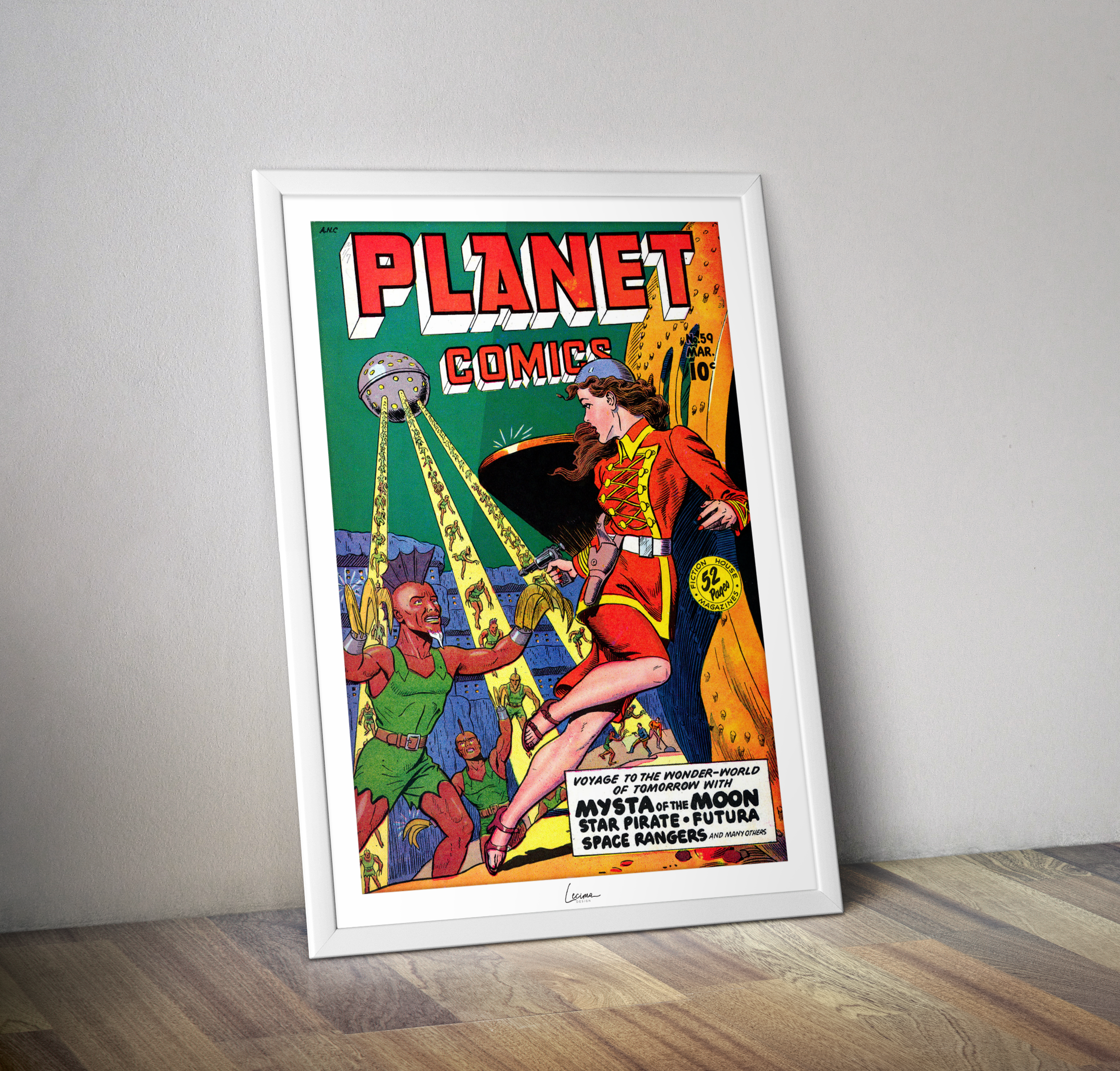 Affiche PLANET comics numéro 59 - Poster couverture vintage