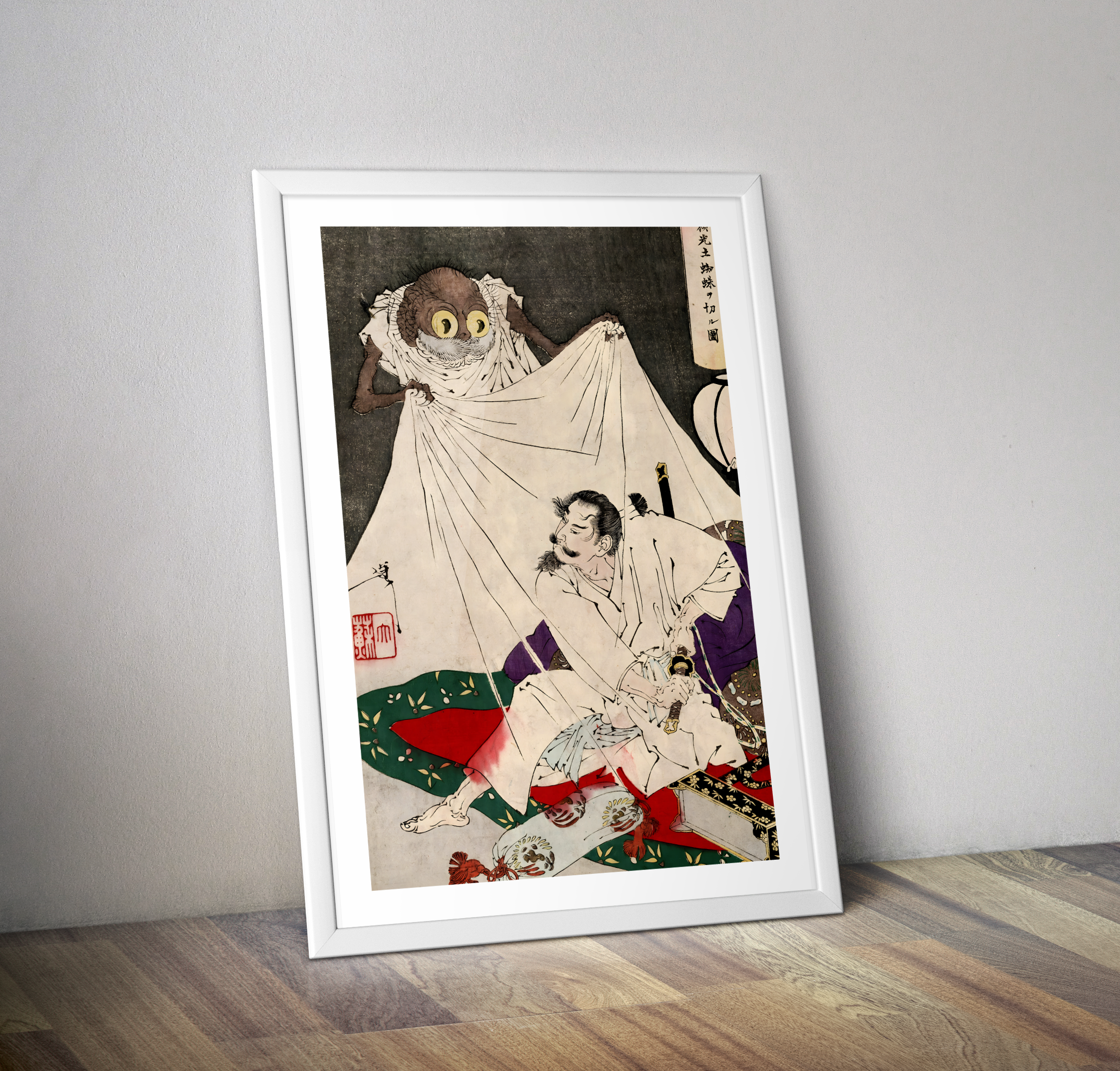 Affiche estampe antique folklore japonais - Poster art asiatique