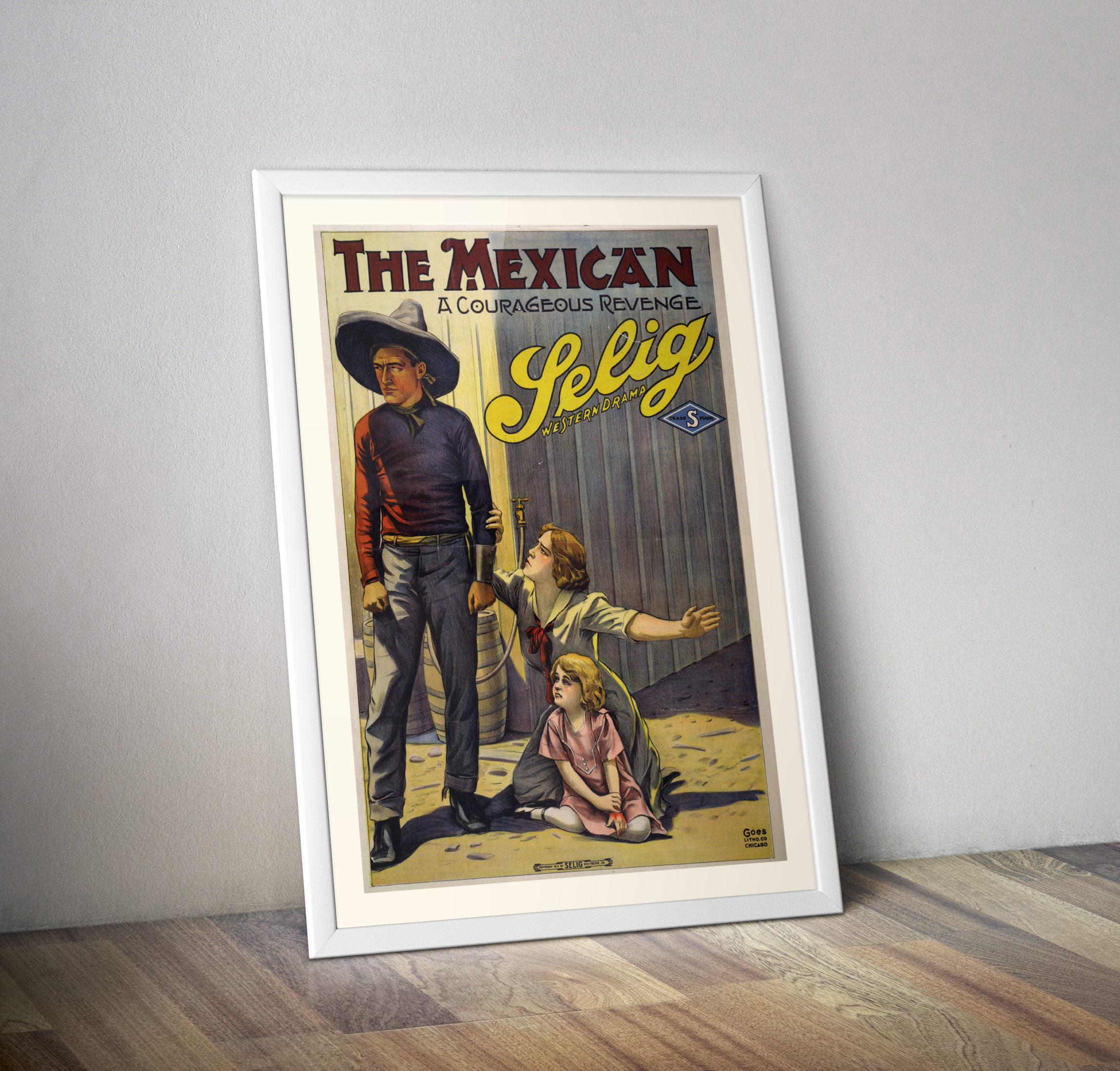 Affiche film The Mexican 1914 - Poster cinéma Tom Mix Ines Walker