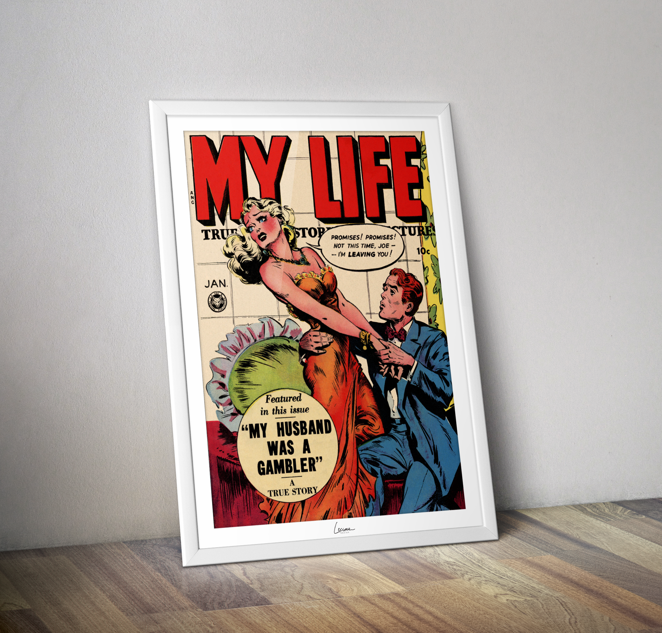 Poster comics My Live numéro 6 - Affiche vintage comics cover