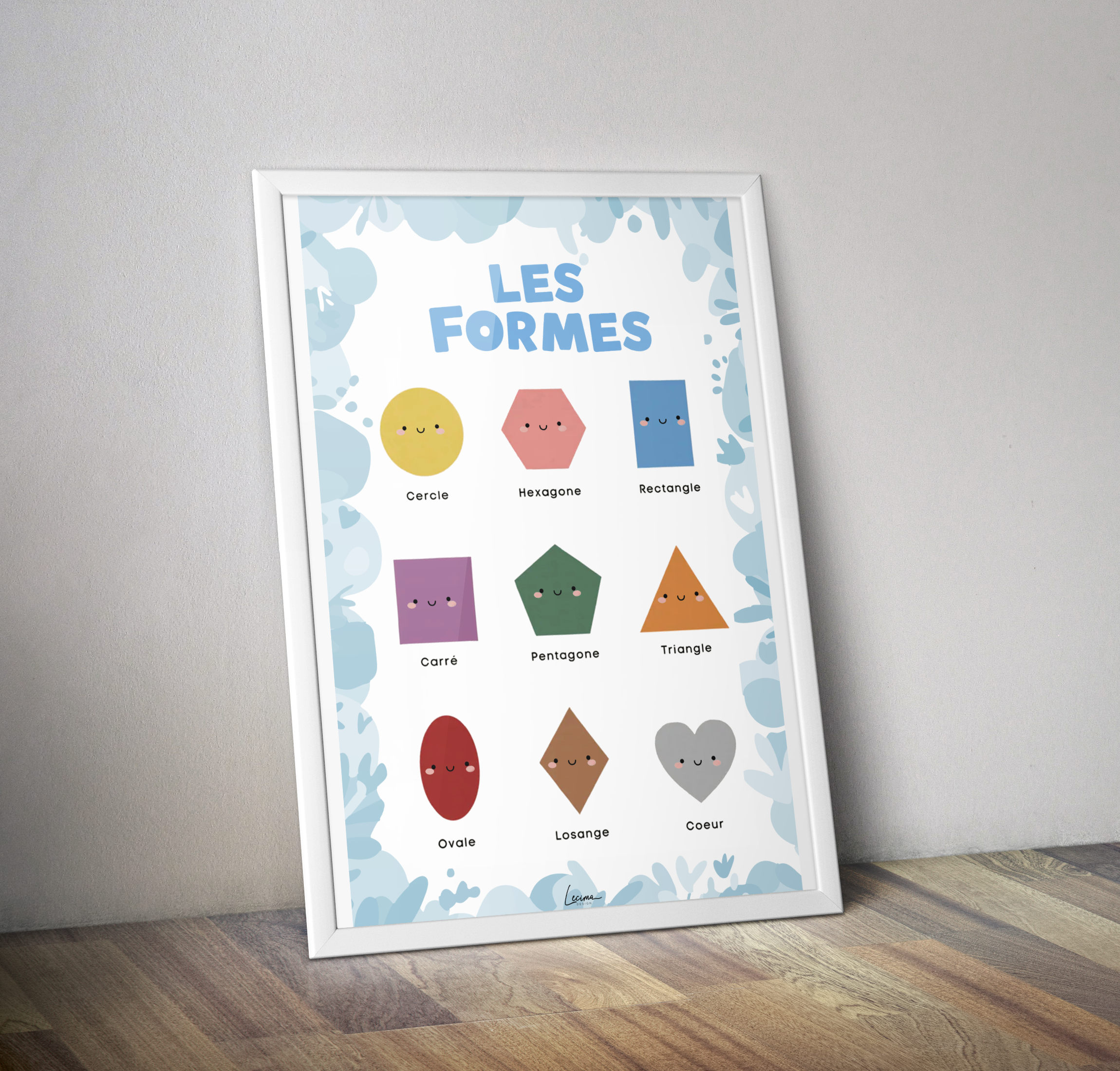 Affiche pédagogique Les formes - Décoration chambre enfant