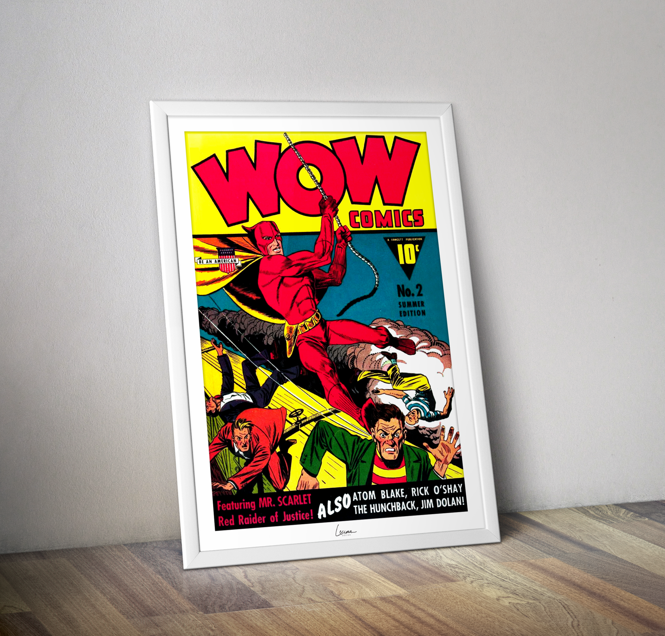 Poster couverture Comics WOW - Affiche Comics