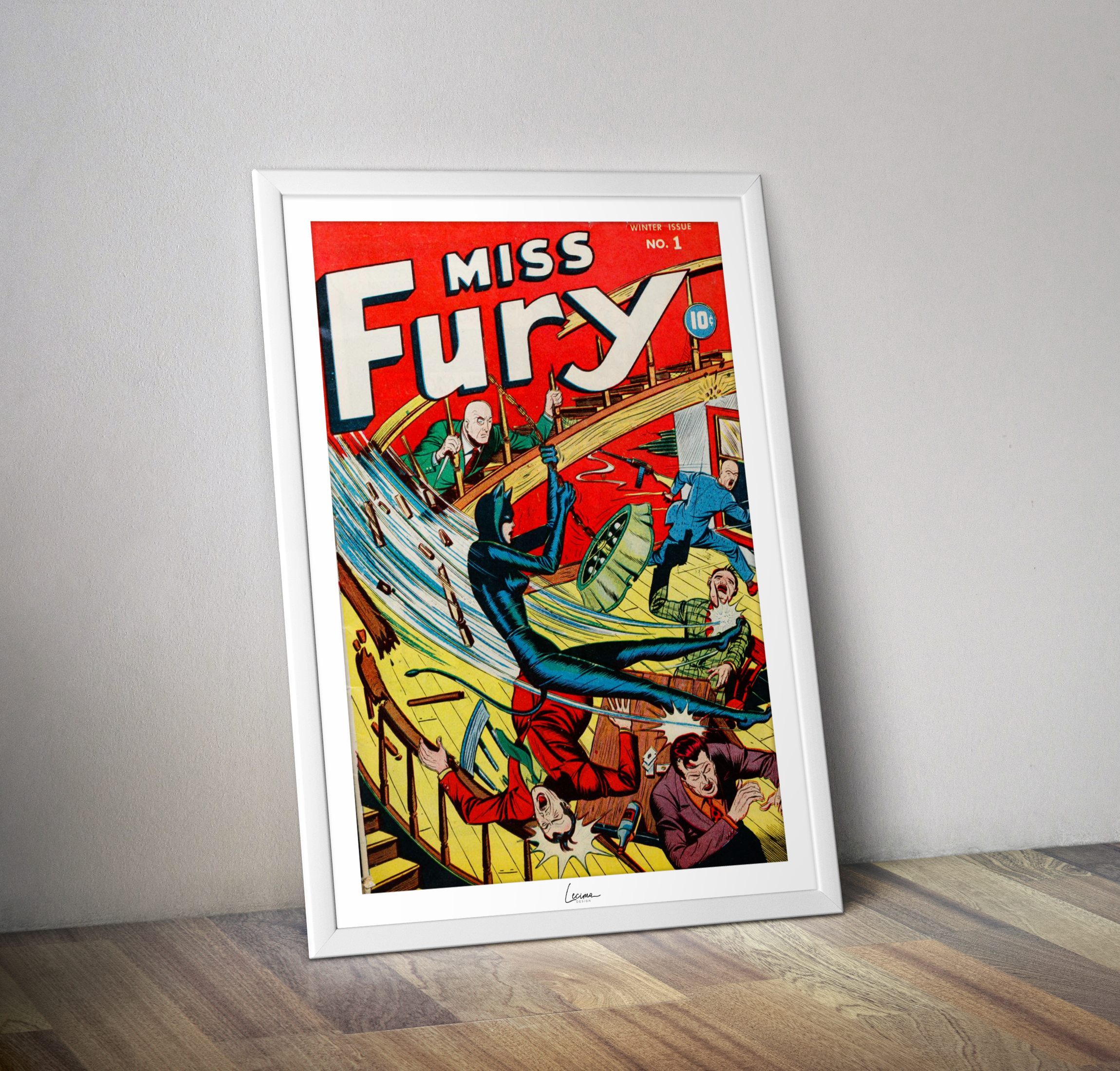 Poster Miss Fury comics - Affiche vintage Comics 1941