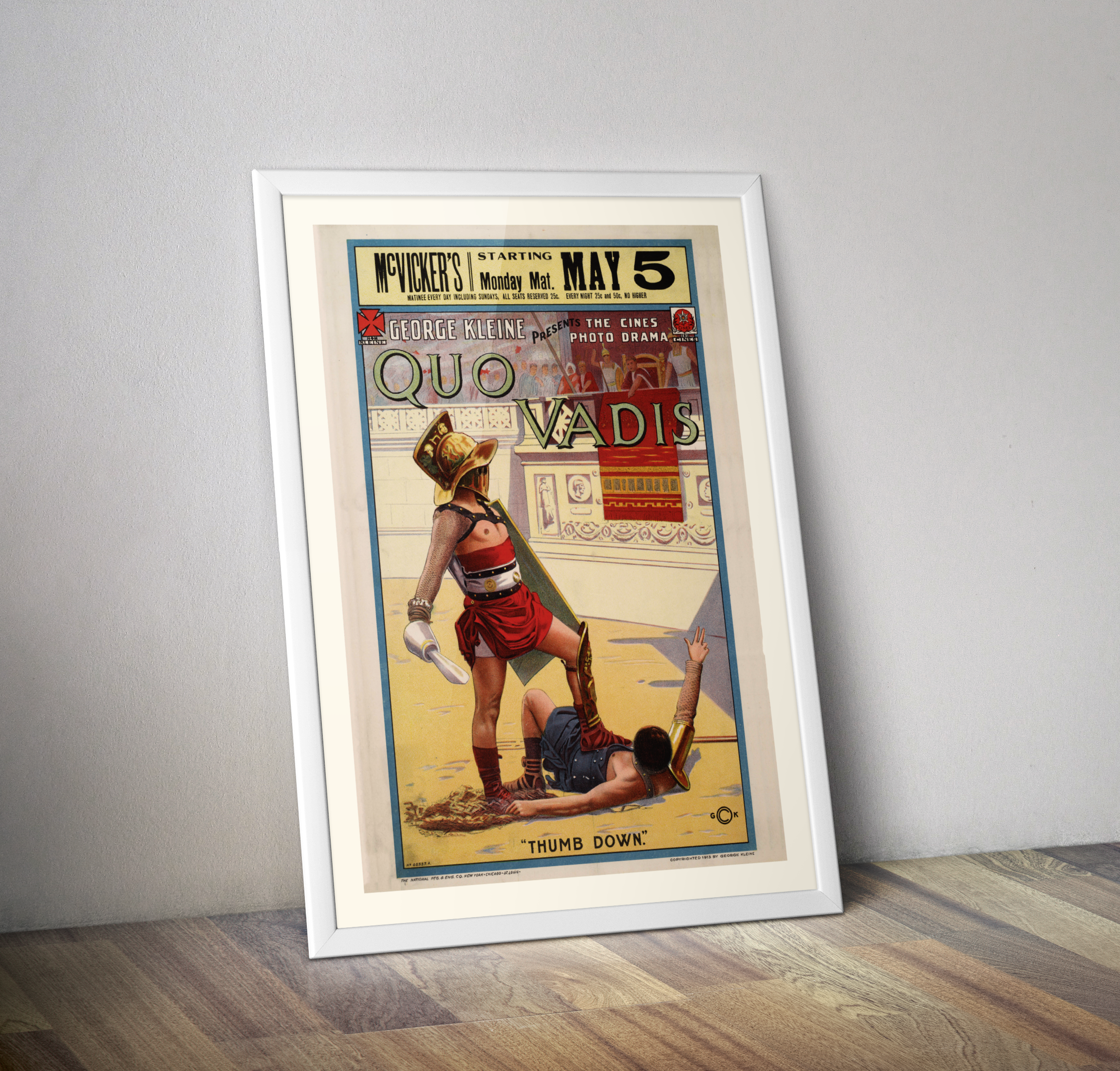 Affiche film QUO VADIS 1913 - Poster vintage