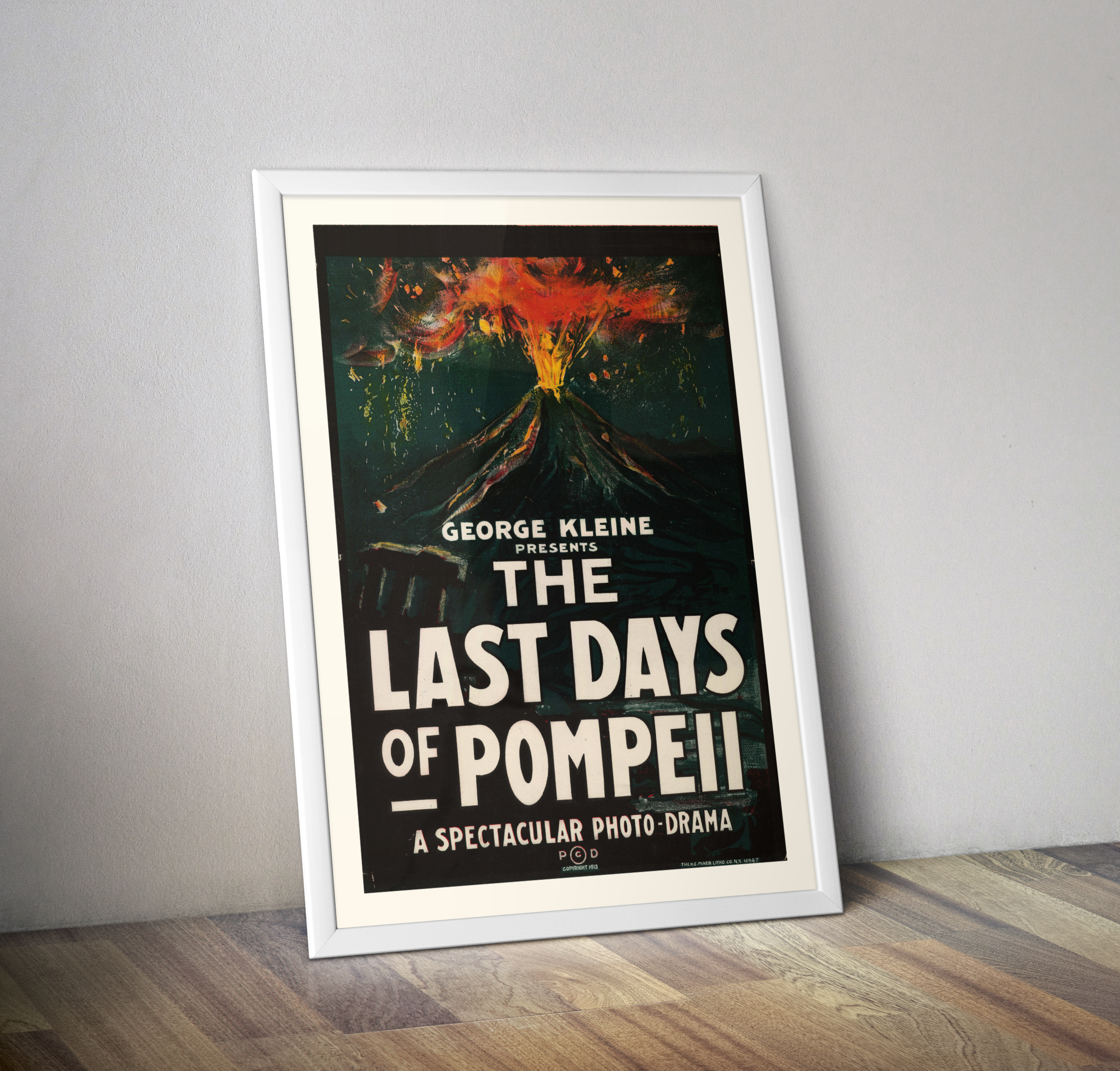 Affiche film Les derniers jours de Pompei - Poster cinéma George Kleine 1920