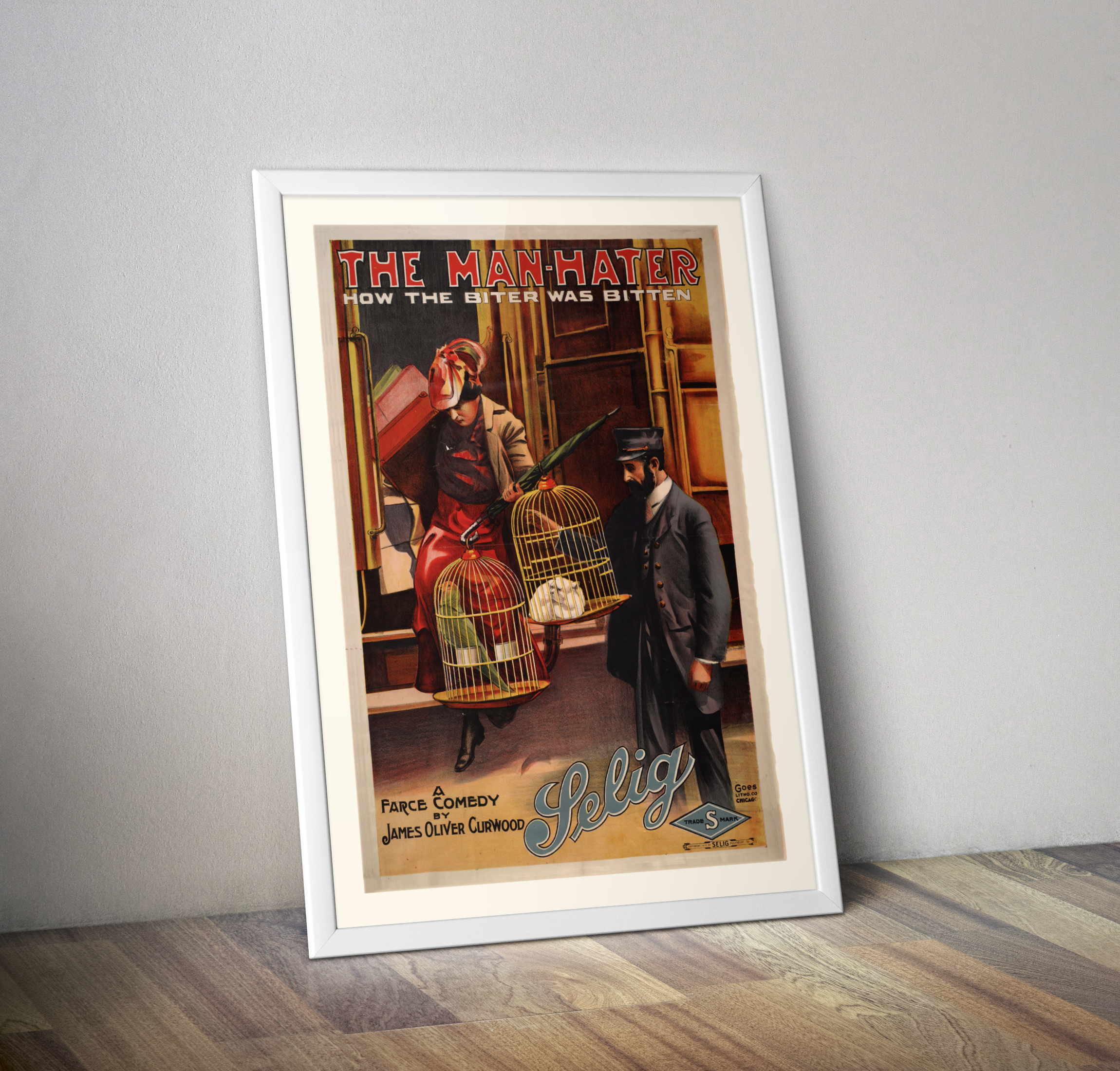 Affiche The Man Hater 1917 - Poster vintage cinéma