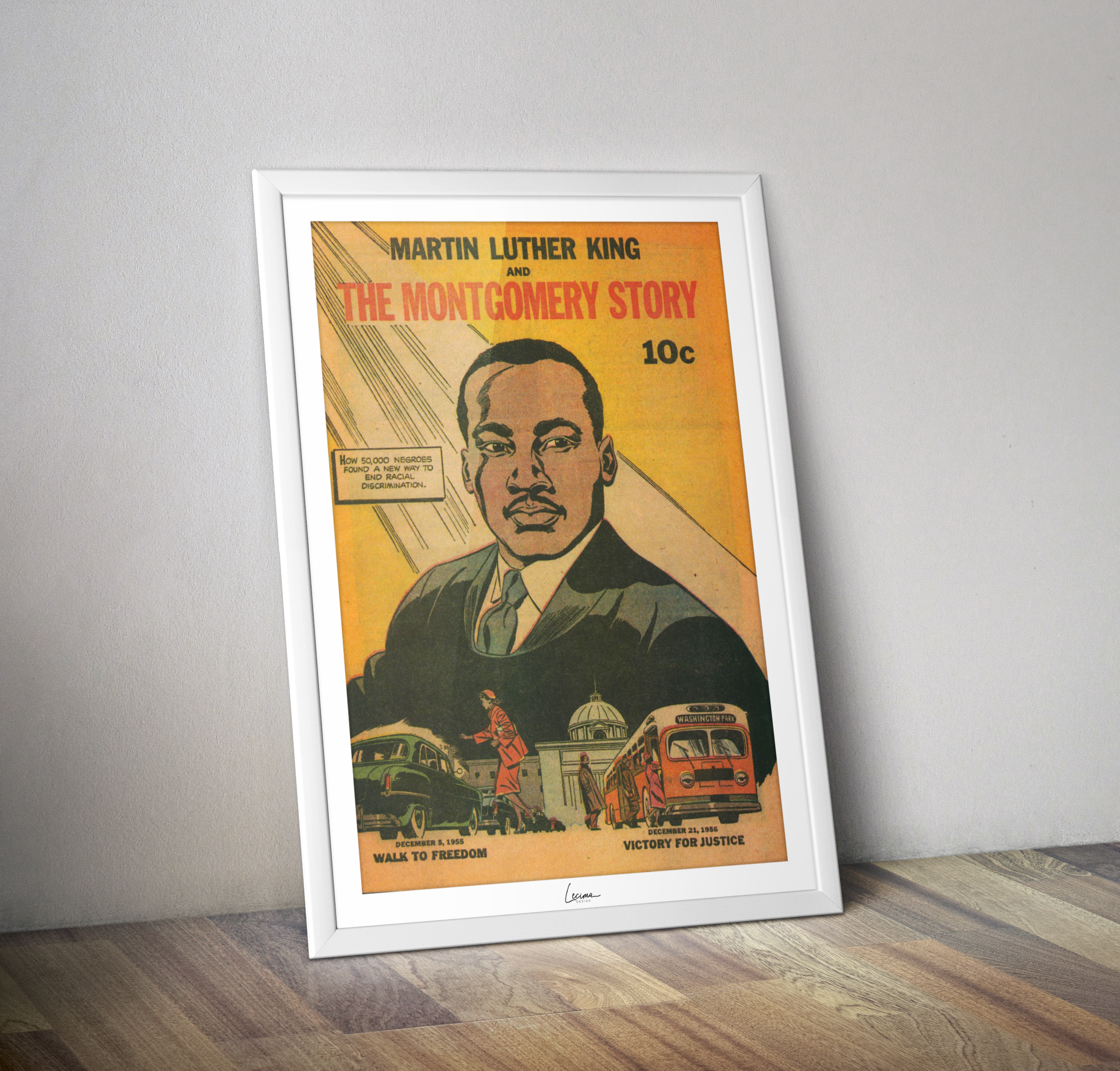 Poster Martin Luther King comics - Affiche vintage couverture Comics