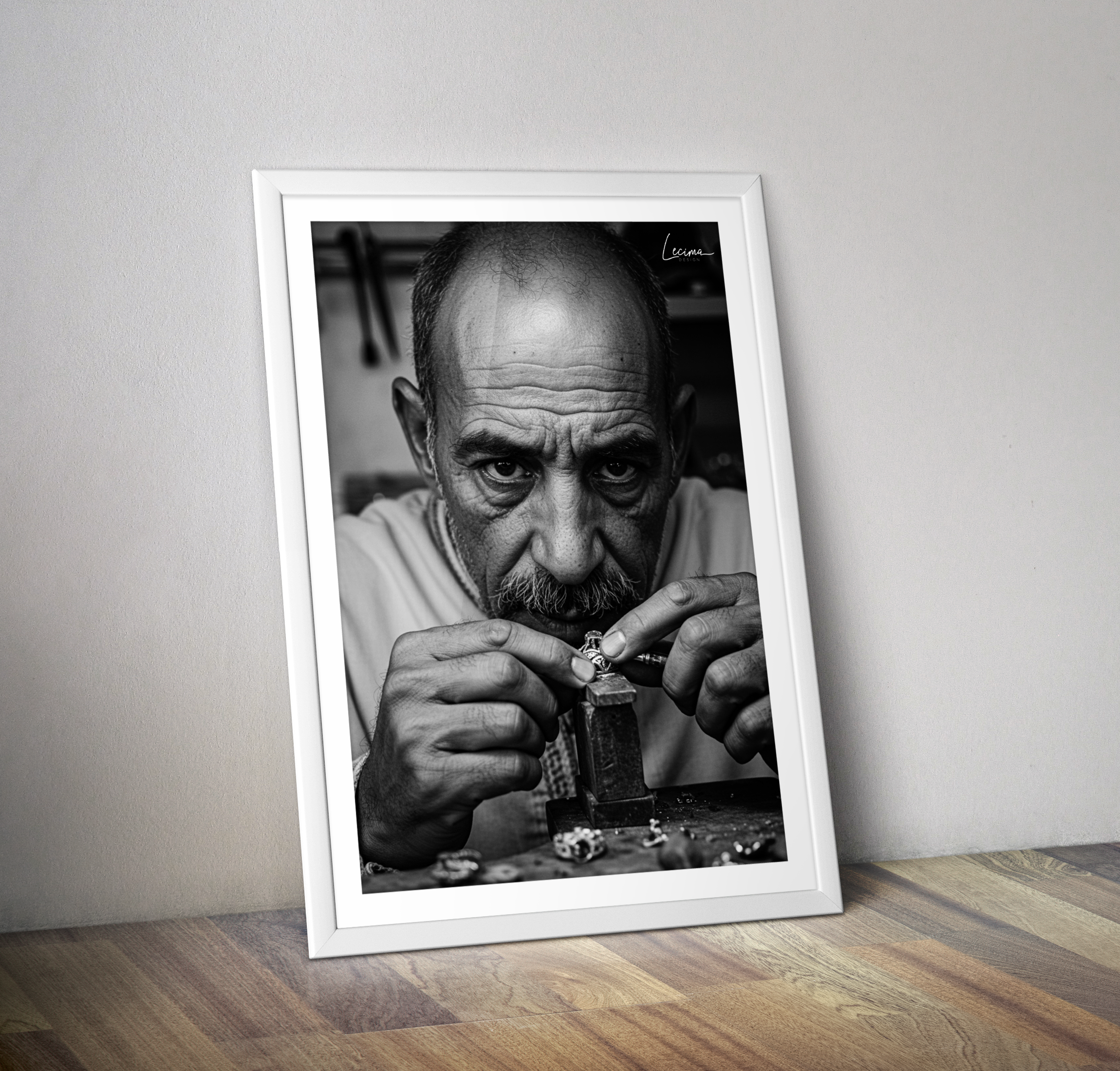 Affiche joaillier Maroc image noir et blanc - Poster orientaliste