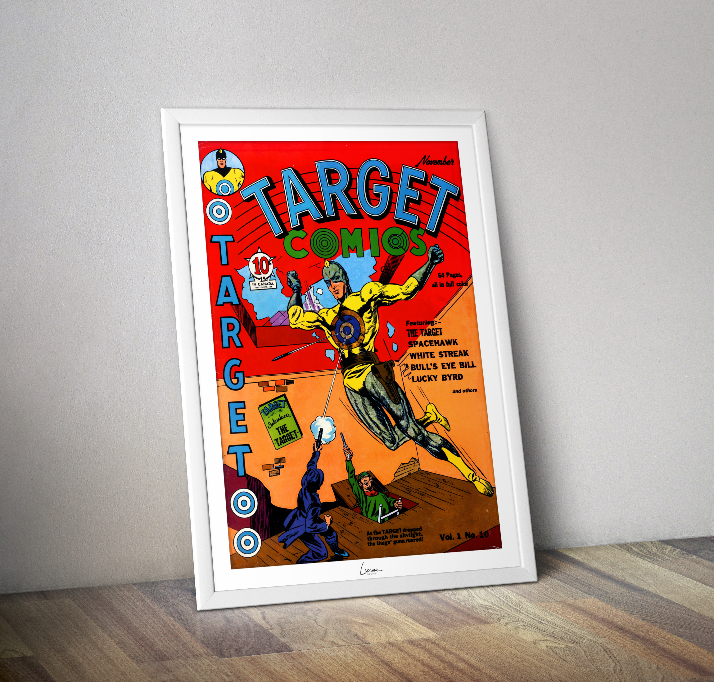 Poster Target comics - Affiche couverture vintage Comics Book
