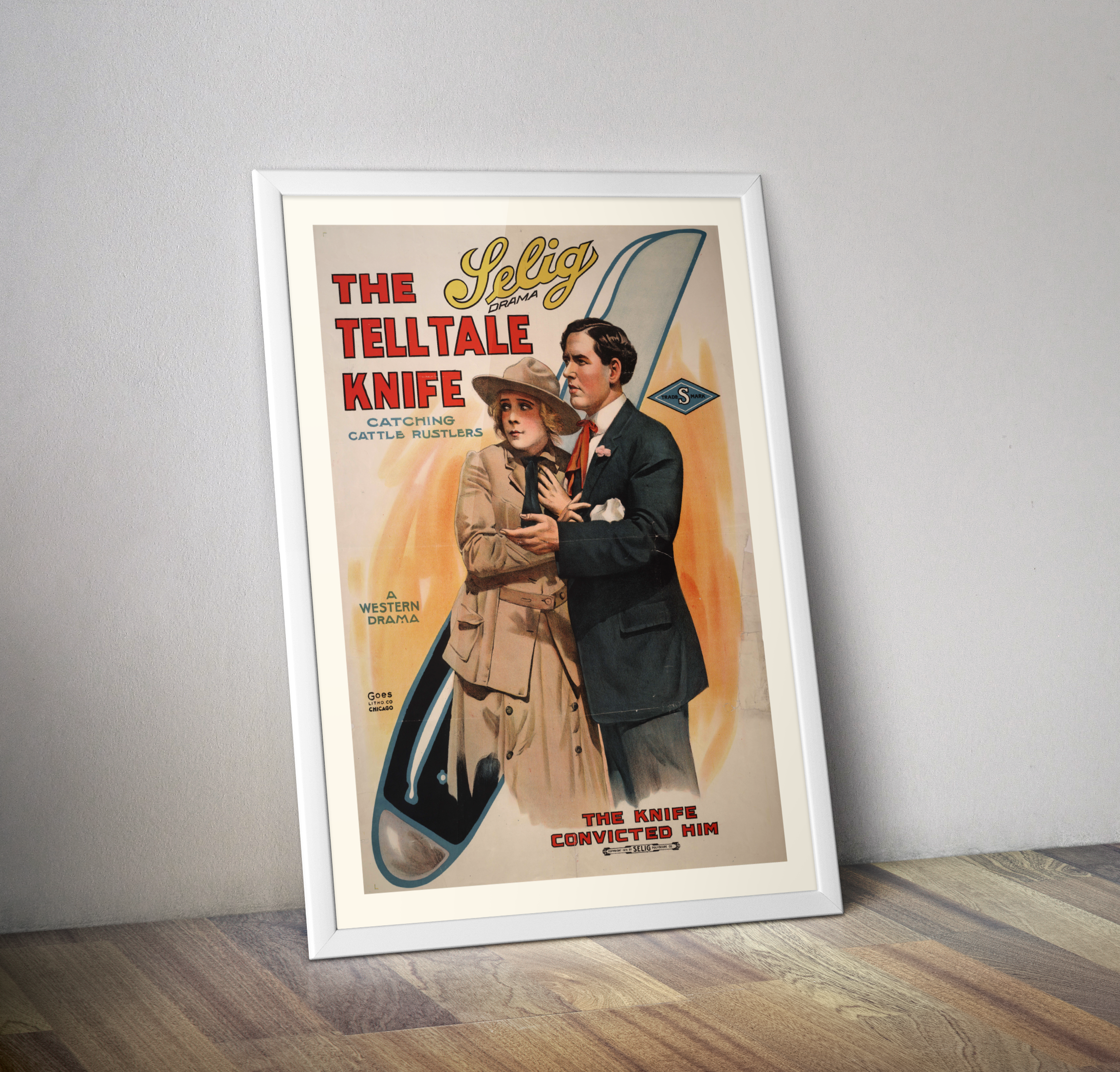 Affiche cinéma The Tellale Knife - Poster film vinatge