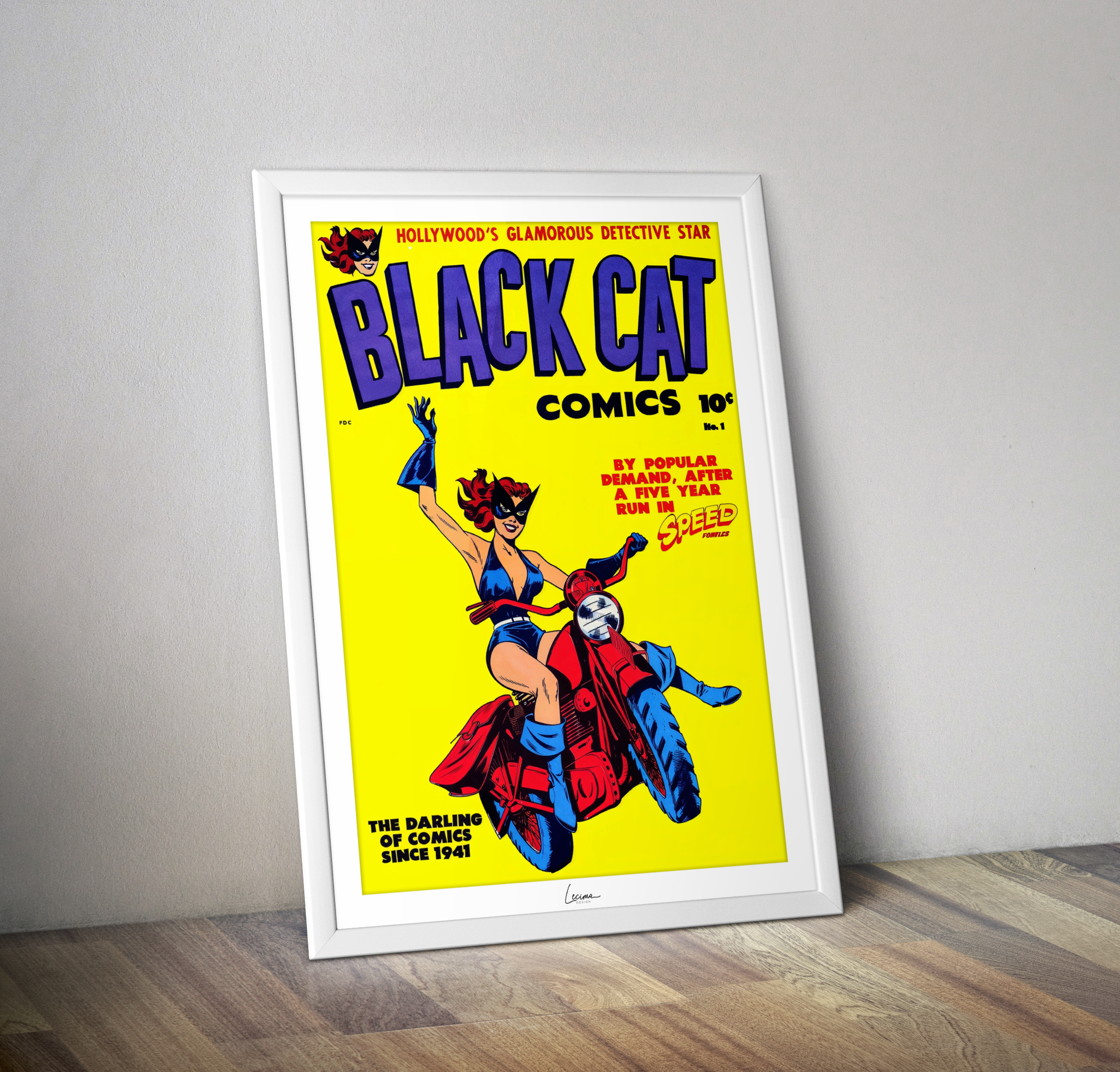 Poster Black Cat comics - Affiche couverture Comics vintage
