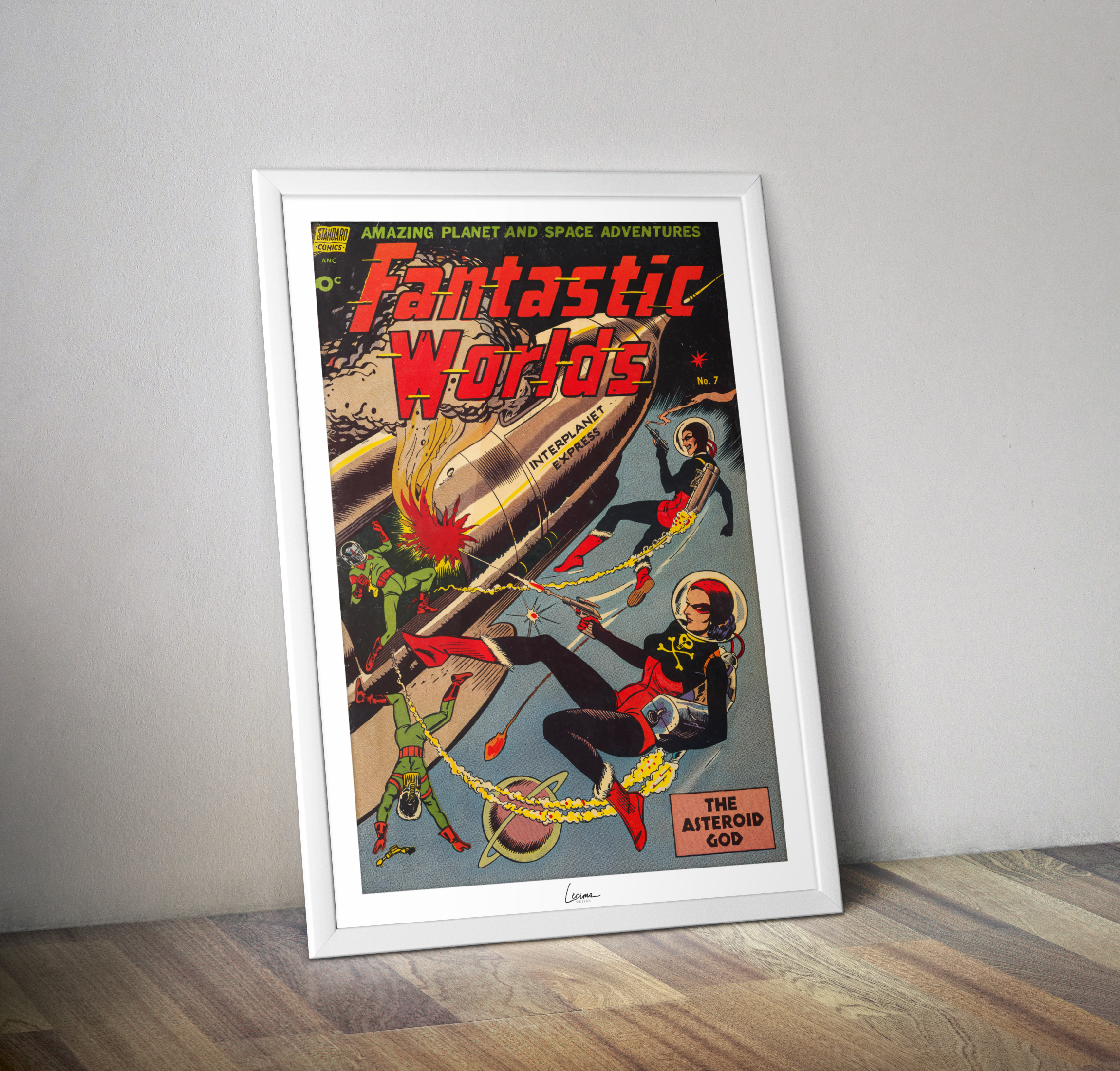 Poster comics Fantastic Worlds  - Affiche  couverture vintage Comics