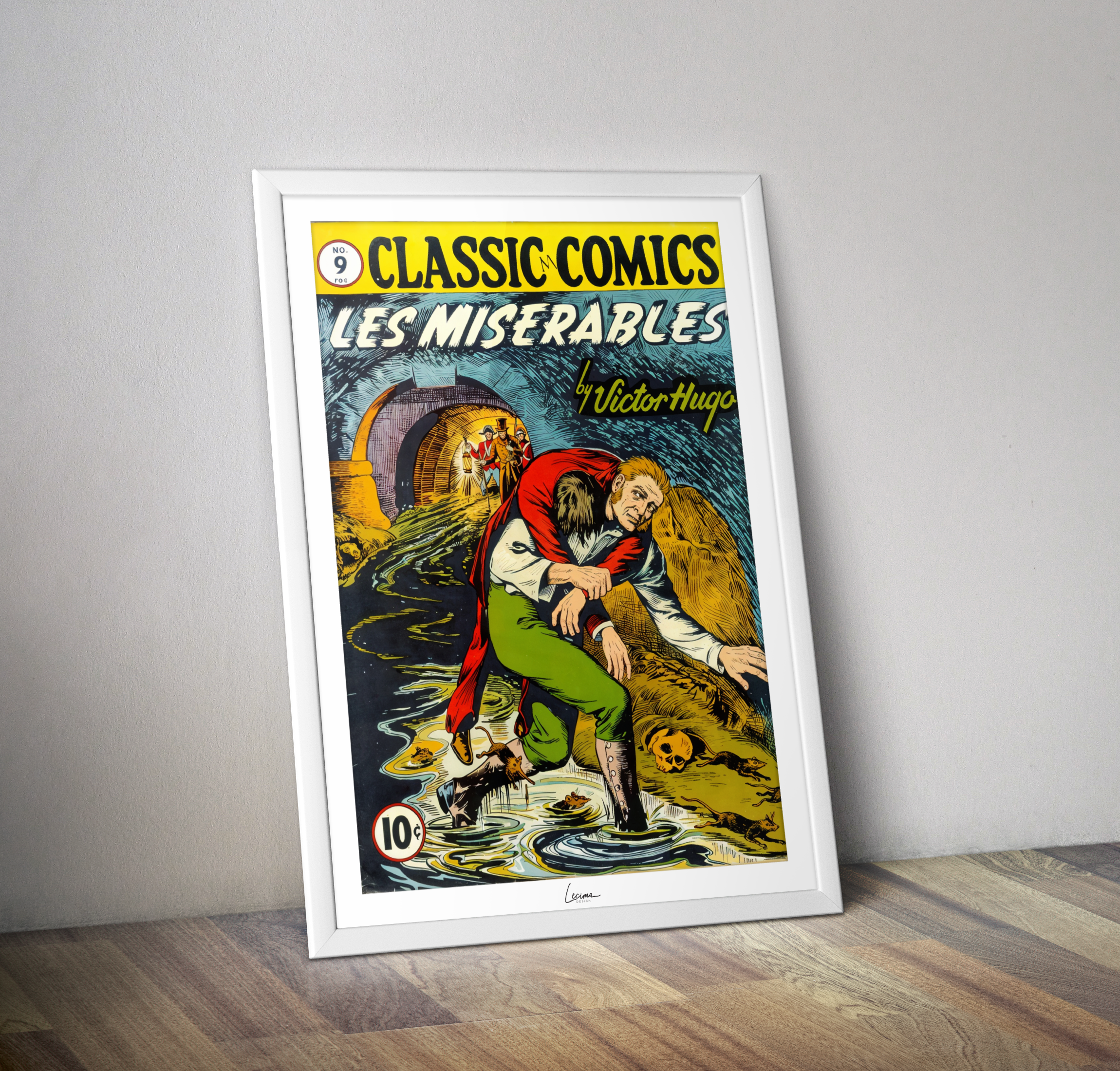 Poster Classic comics LES MISERABLES - Affiche vintage couverture
