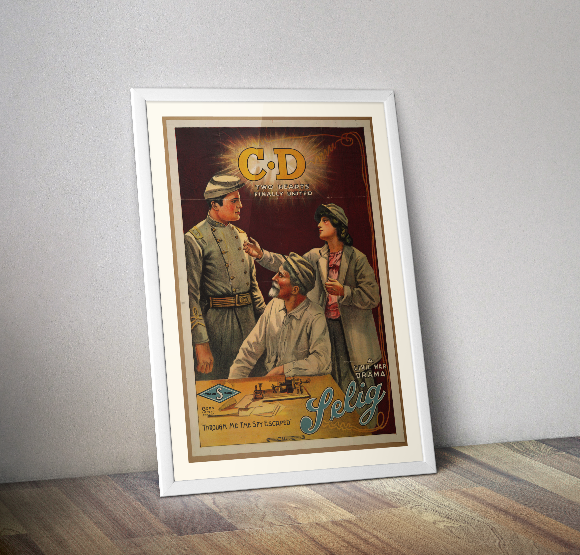 Affiche vintage film C.D de 1914