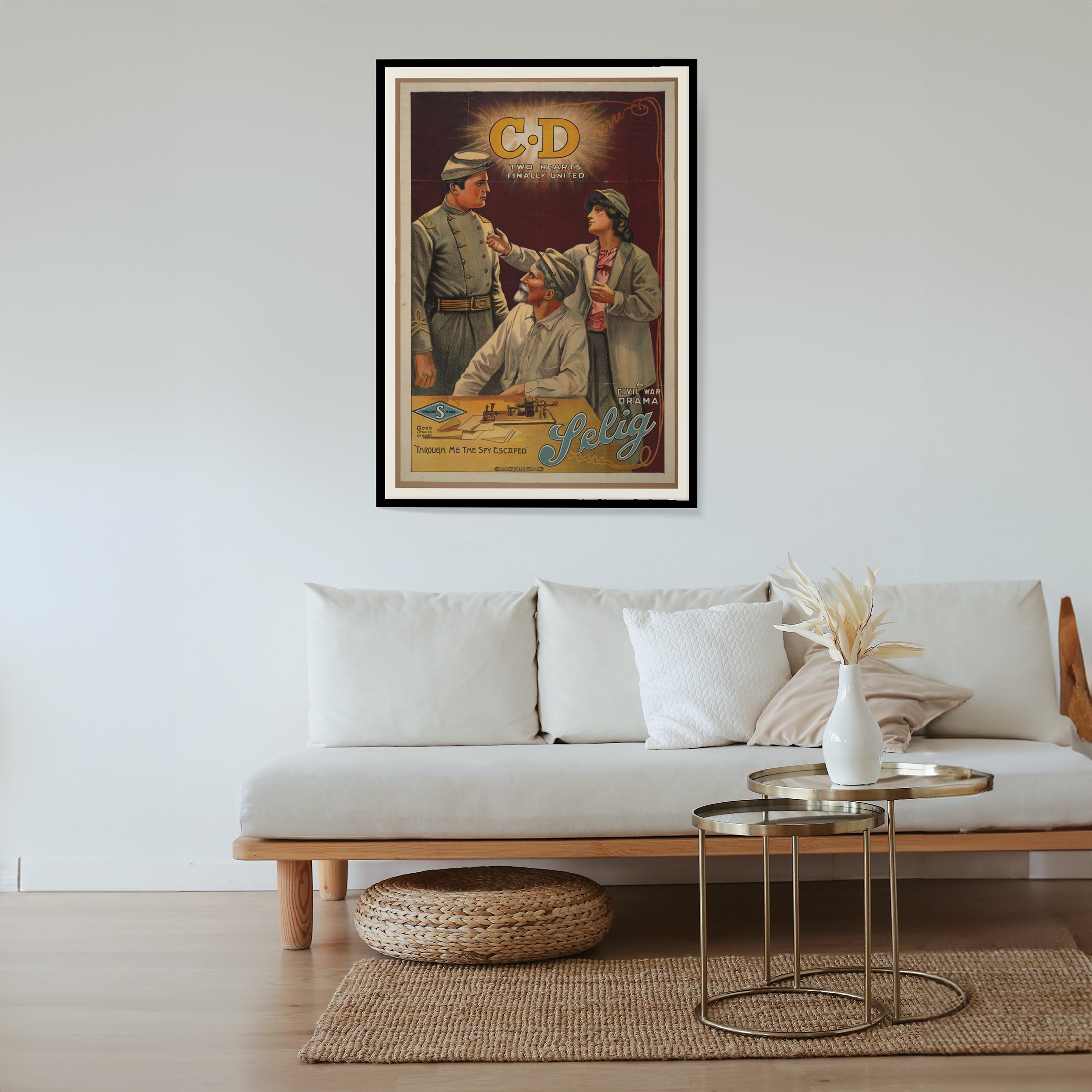 Affiche vintage film C.D de 1914