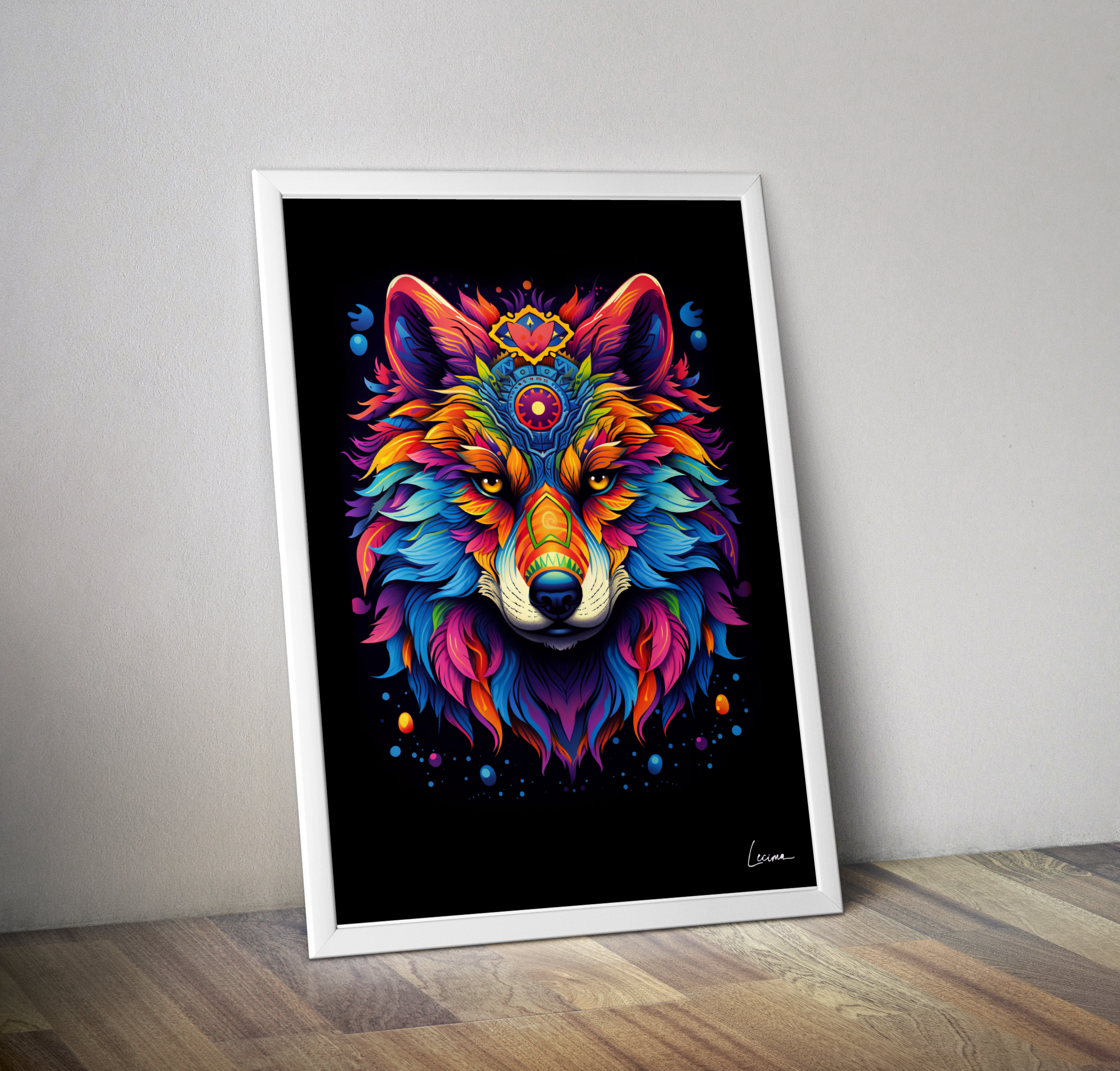 Affiche animal loup décoration murale - Poster déco