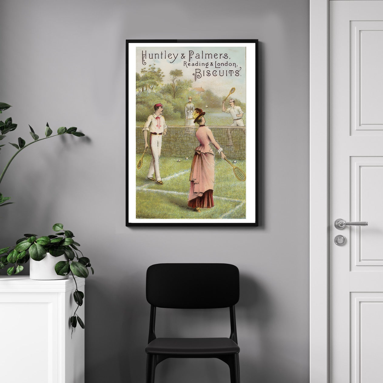 Affiche vintage biscuit Londres Huntley et Palmers