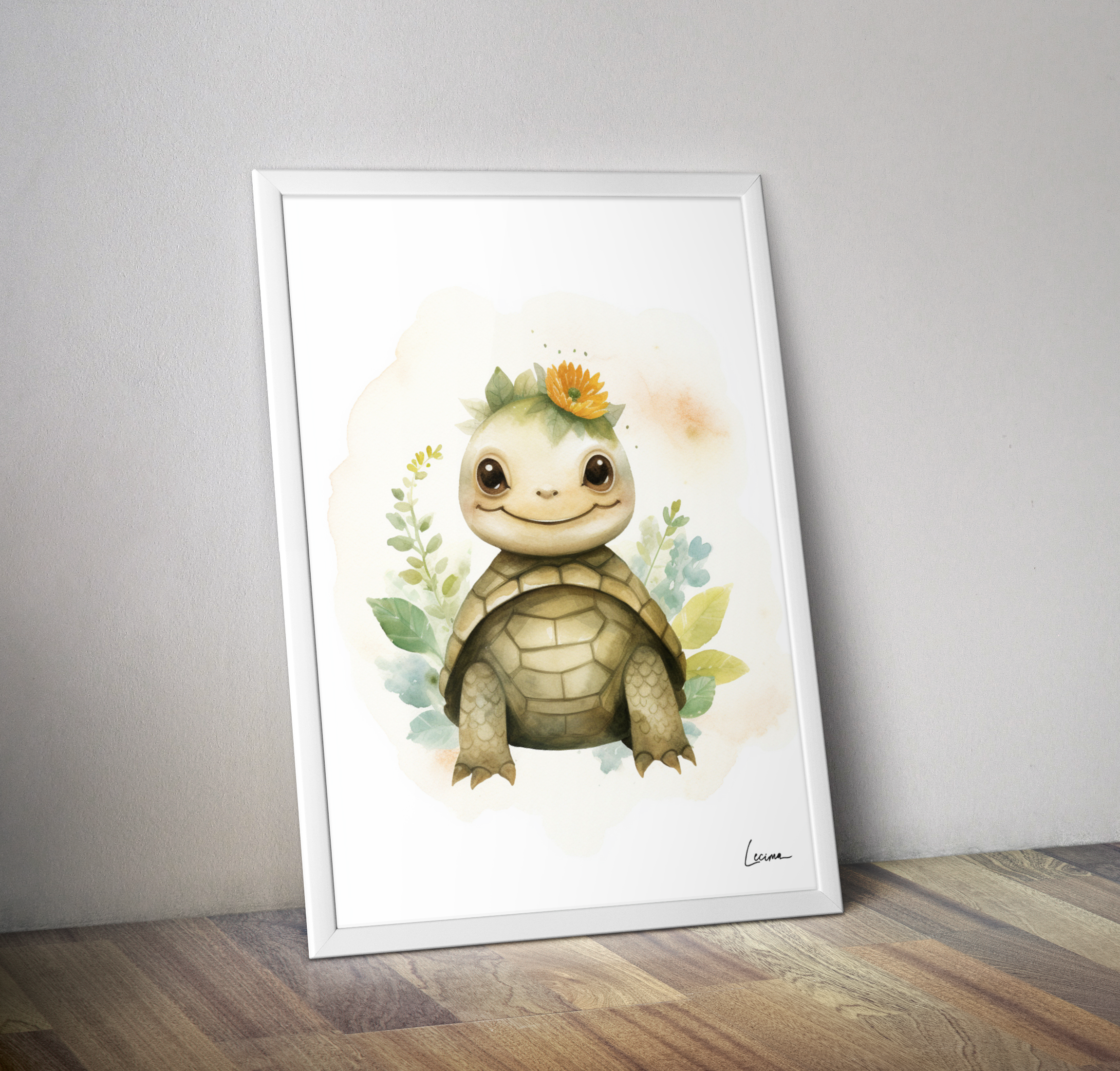 Affiche tortue décoration chambre enfant