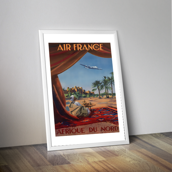 Affiche voyage Air France Afrique Du Nord - V. Guerra 1950