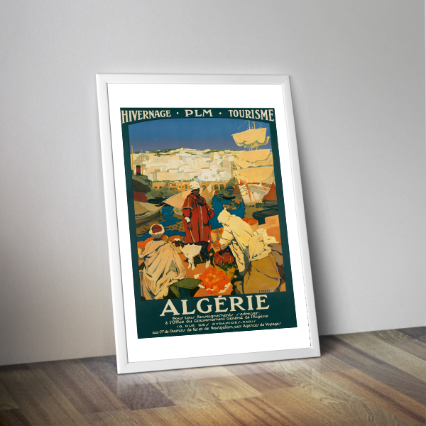 Affiche voyage Hivernage Algérie PLM