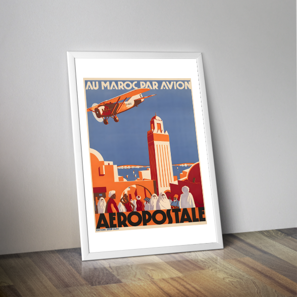 Affiche Aéropostale Morocco 1928 - Poster Maroc vintage