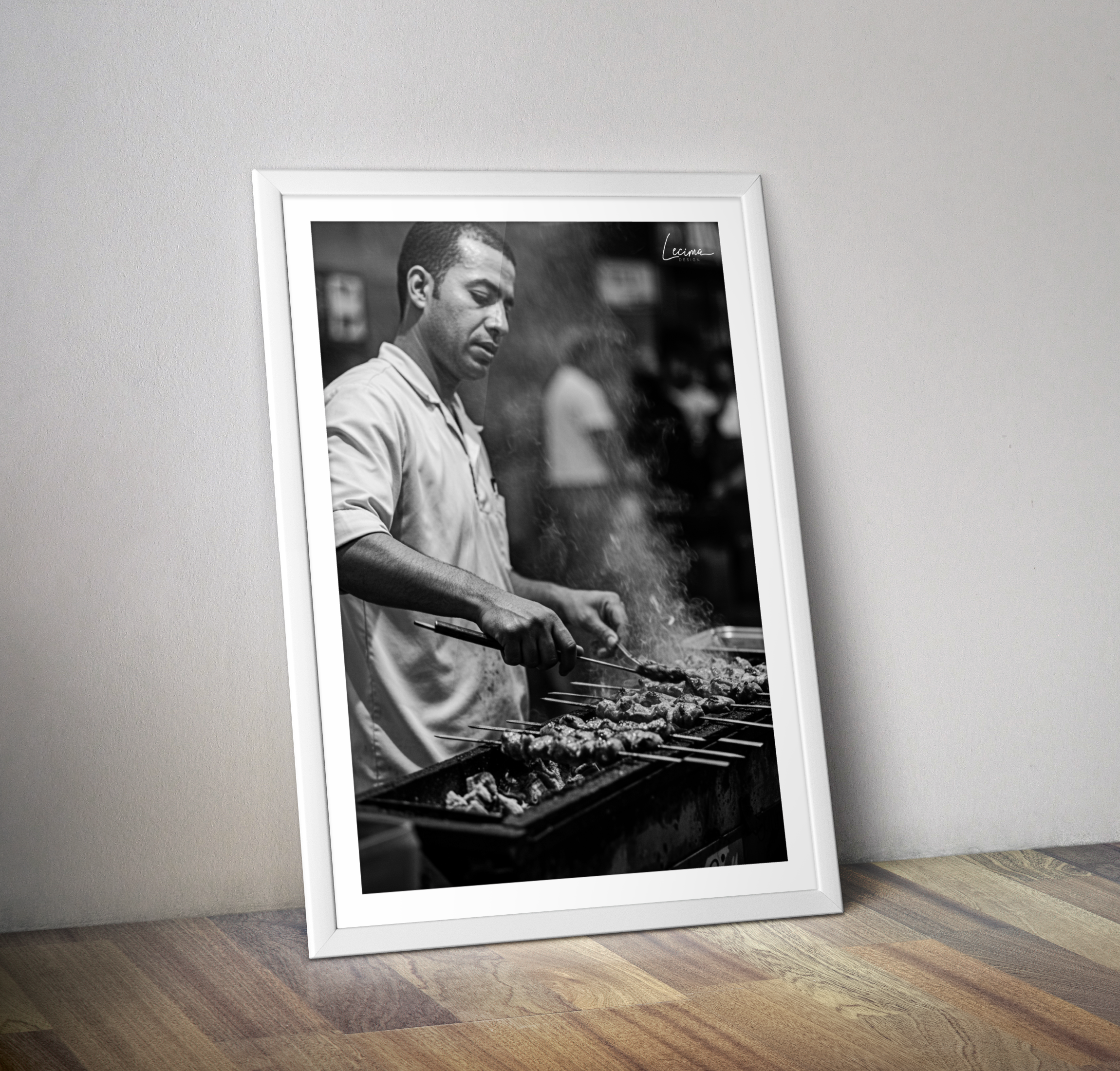 Affiche Maroc cuisiner Place Jamal El Fna - Poster orientaliste