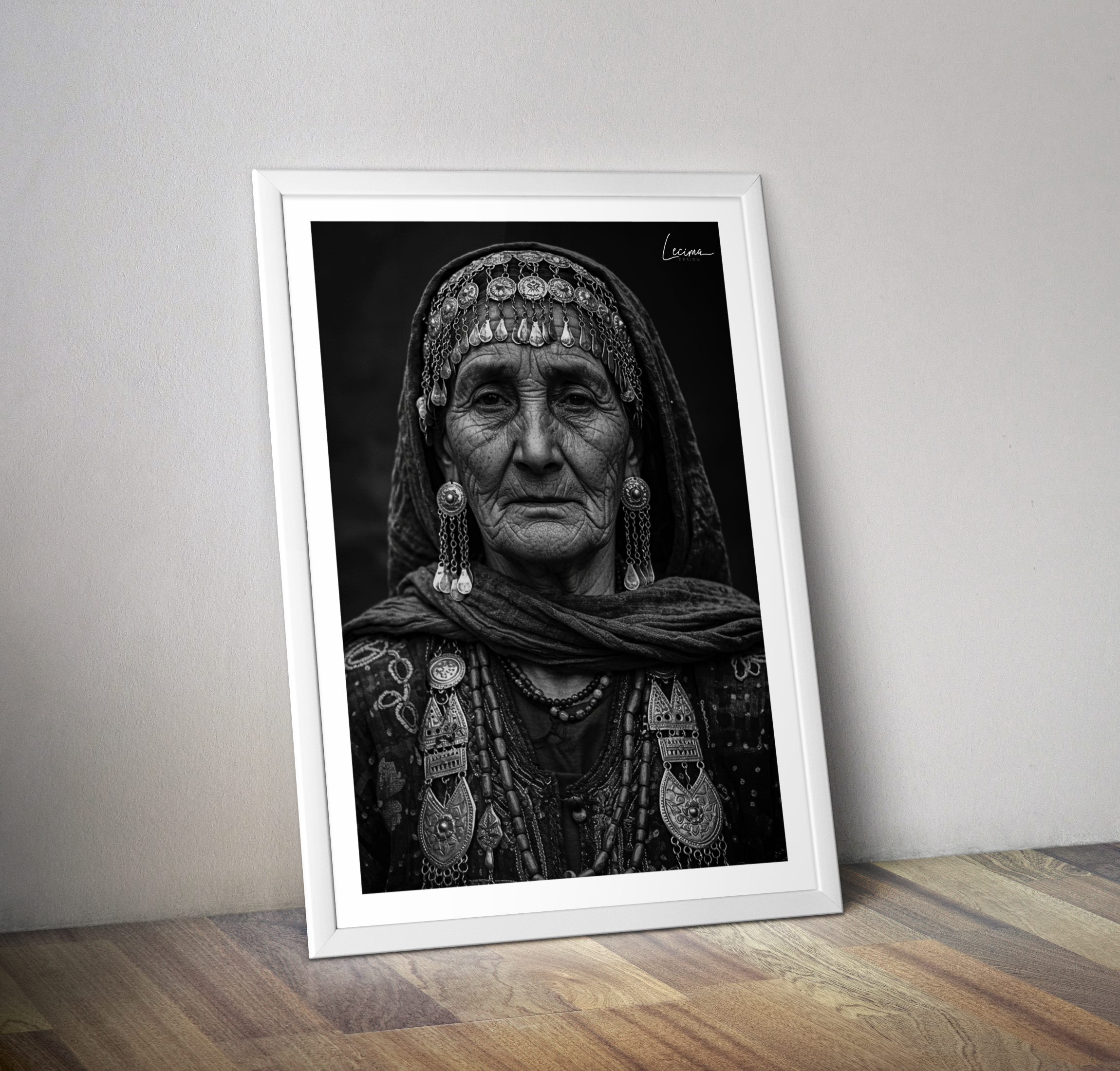 Affiche Maroc vieille dame - Poster orientaliste