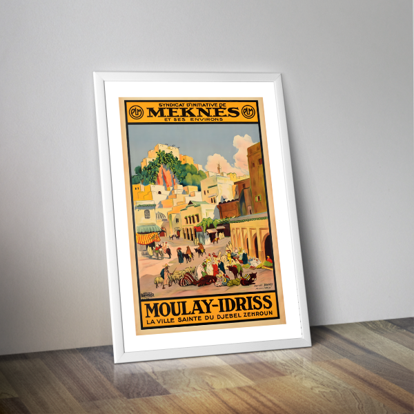 Affiche voyage Moulay Idriss, la ville sainte de Djebel Zehroun