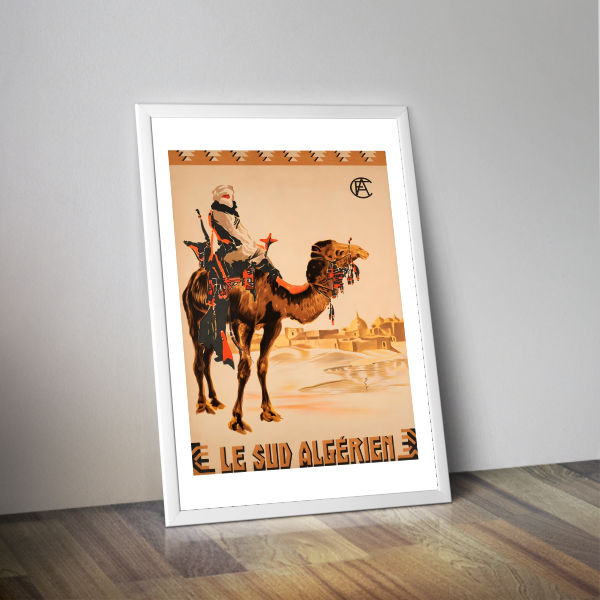 Affiche vintage Algerie - Poster voyage le sud algérien