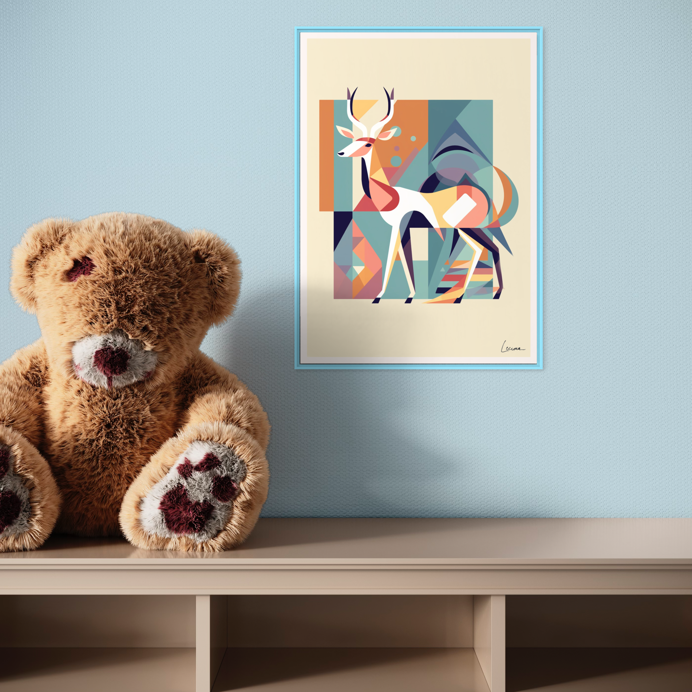 Affiche bébé décoration chambre cerf - Poster baby room