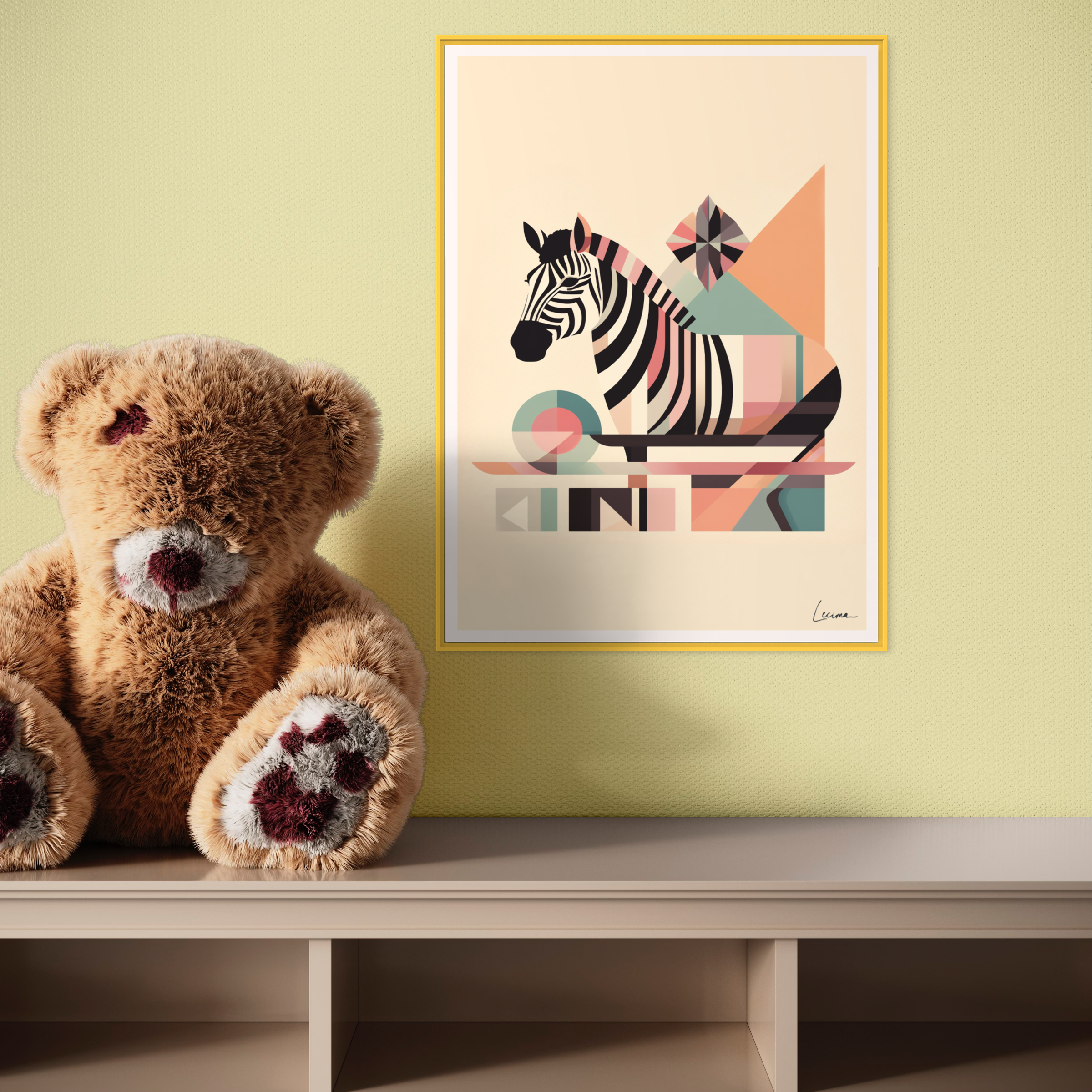 Affiche zèbre décoration enfant - Affiche chambre bébé