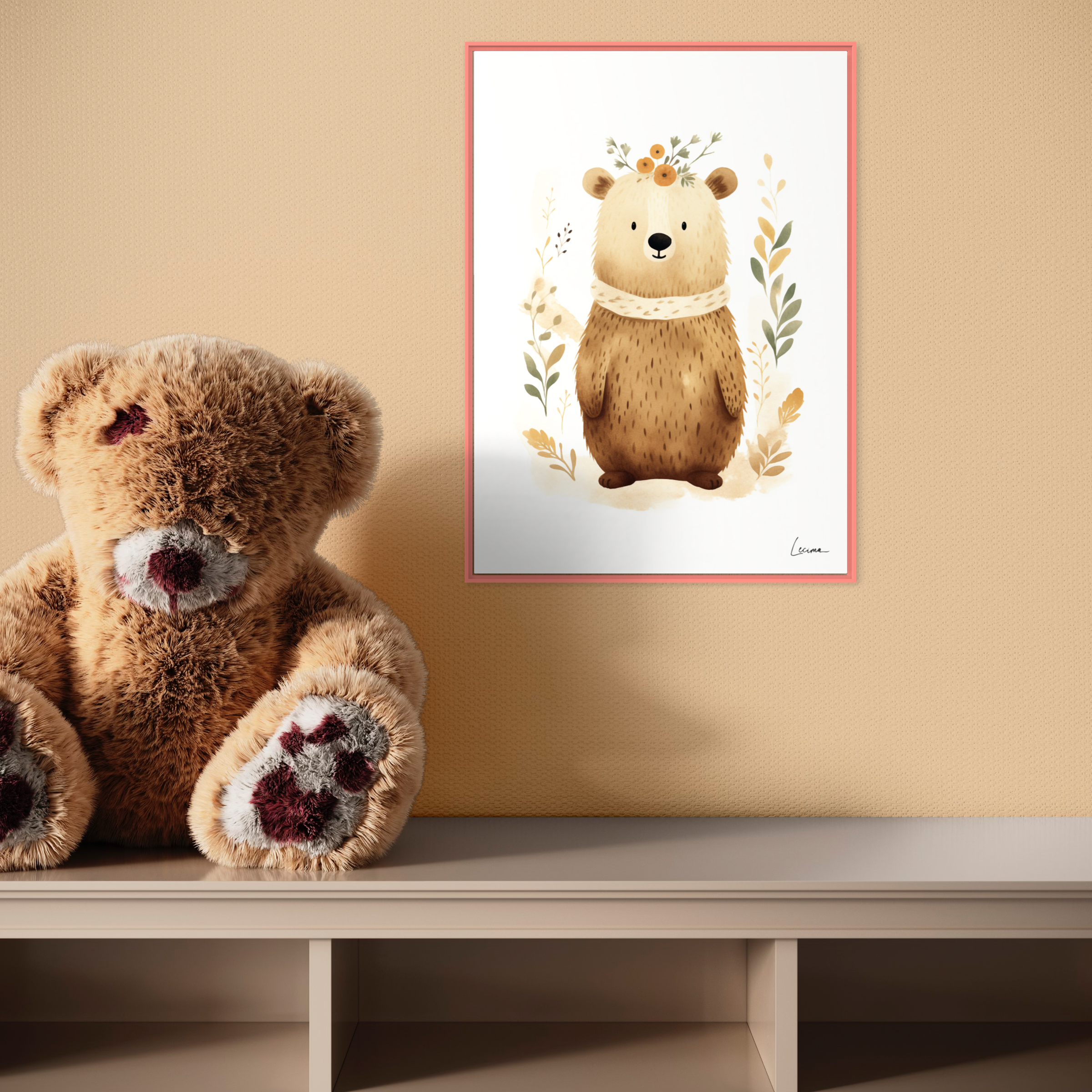 Affiche ours décoration chambre enfant - Poster chambre bébé