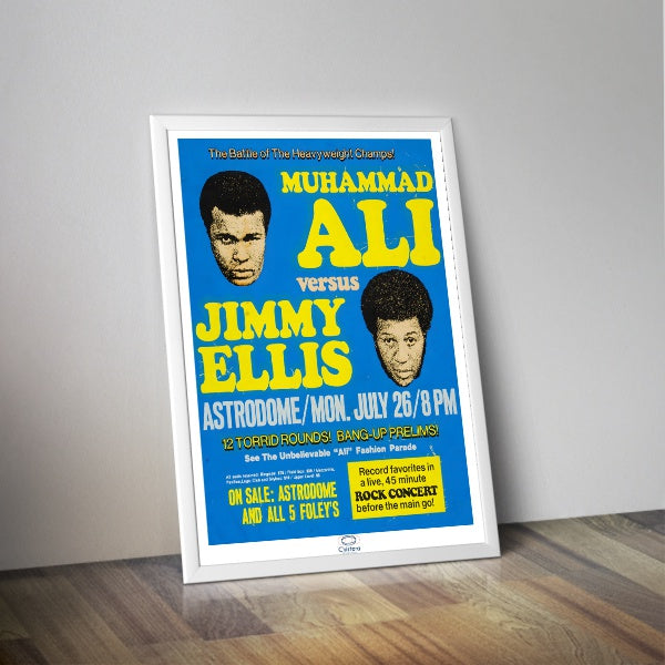 Affiche vintage boxe Muhamed Ali vs Jimmy Ellis