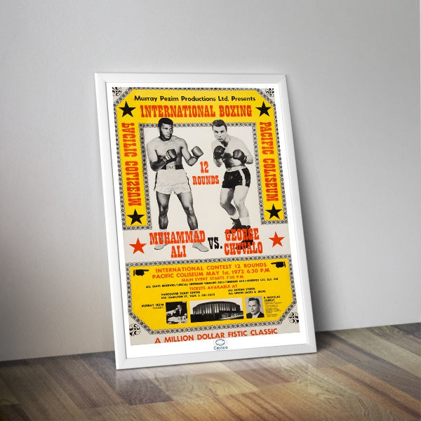 Affiche boxe combat Muhamed Ali contre Gorges Chuvalo