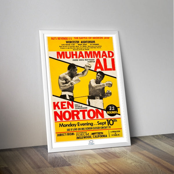 Affiche combat boxe Ali contre Ken Norton