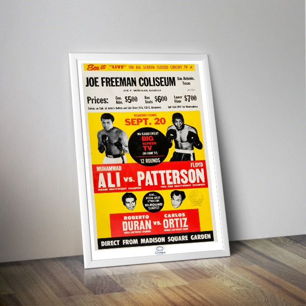 Affiche Ali vs Floyd Paterson - Affiche combat de boxe
