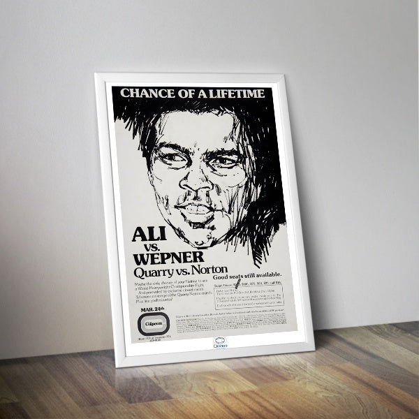Affiche boxe comabt Ali contre Wepner