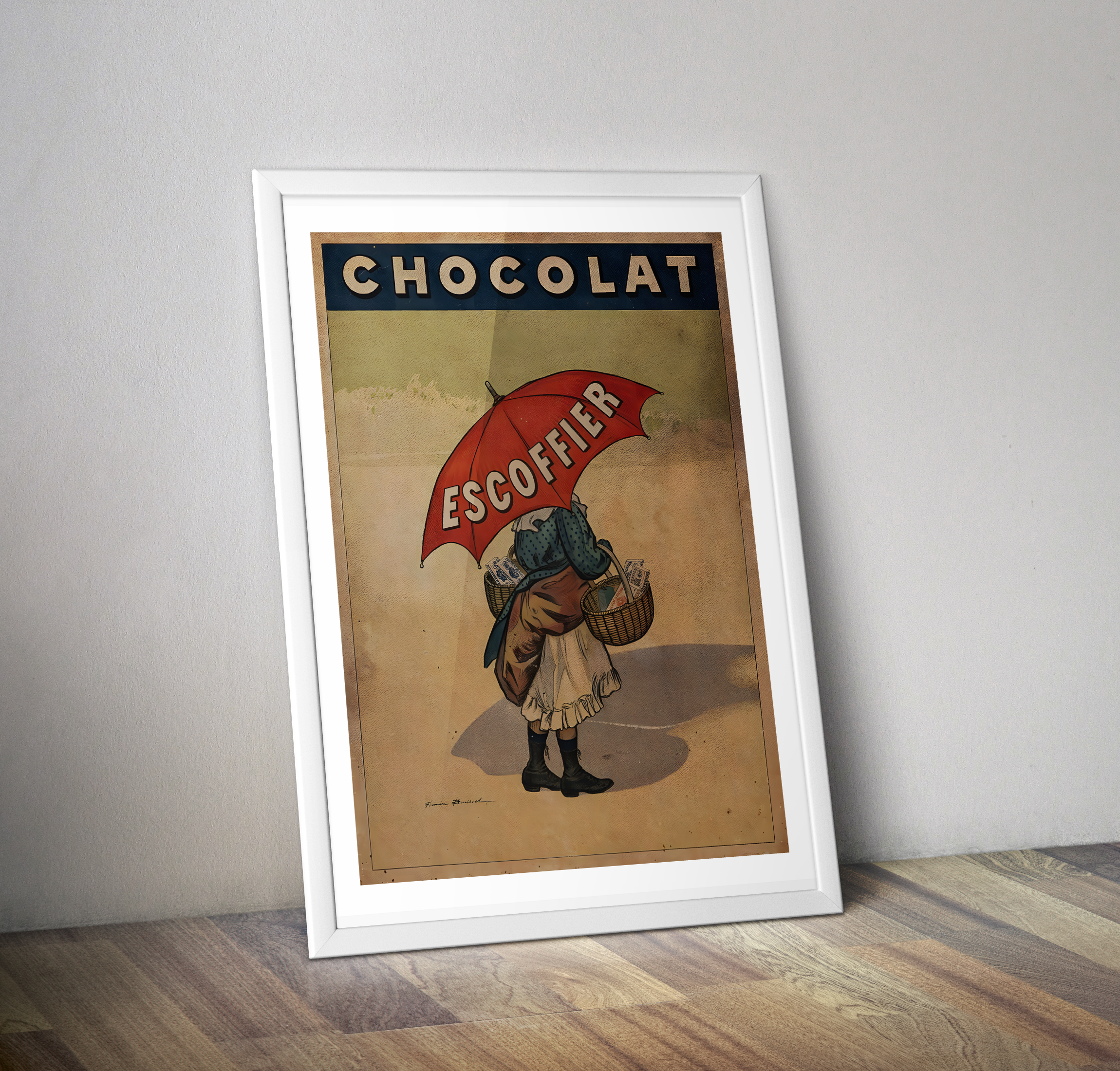 Chocolat ESCOFFIER affiche vintage - Poster déco cuisine vintage