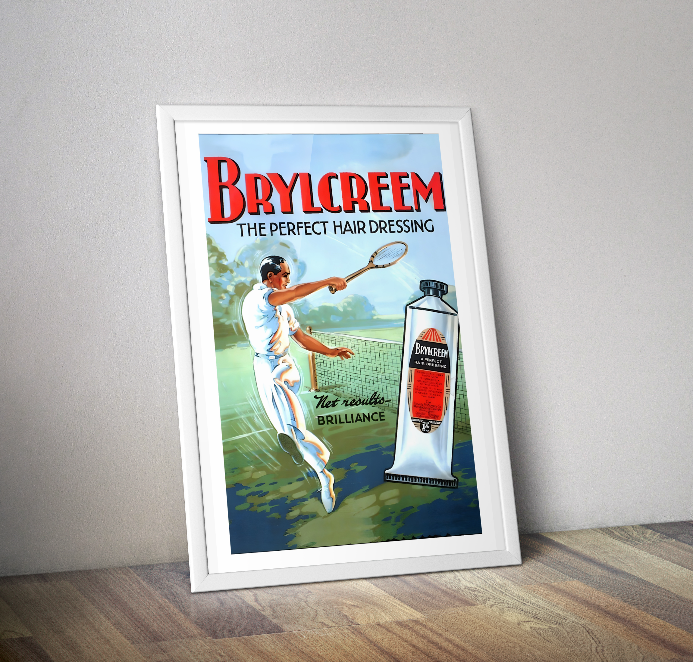 Affiche BRYLCREEM crème poster vintage