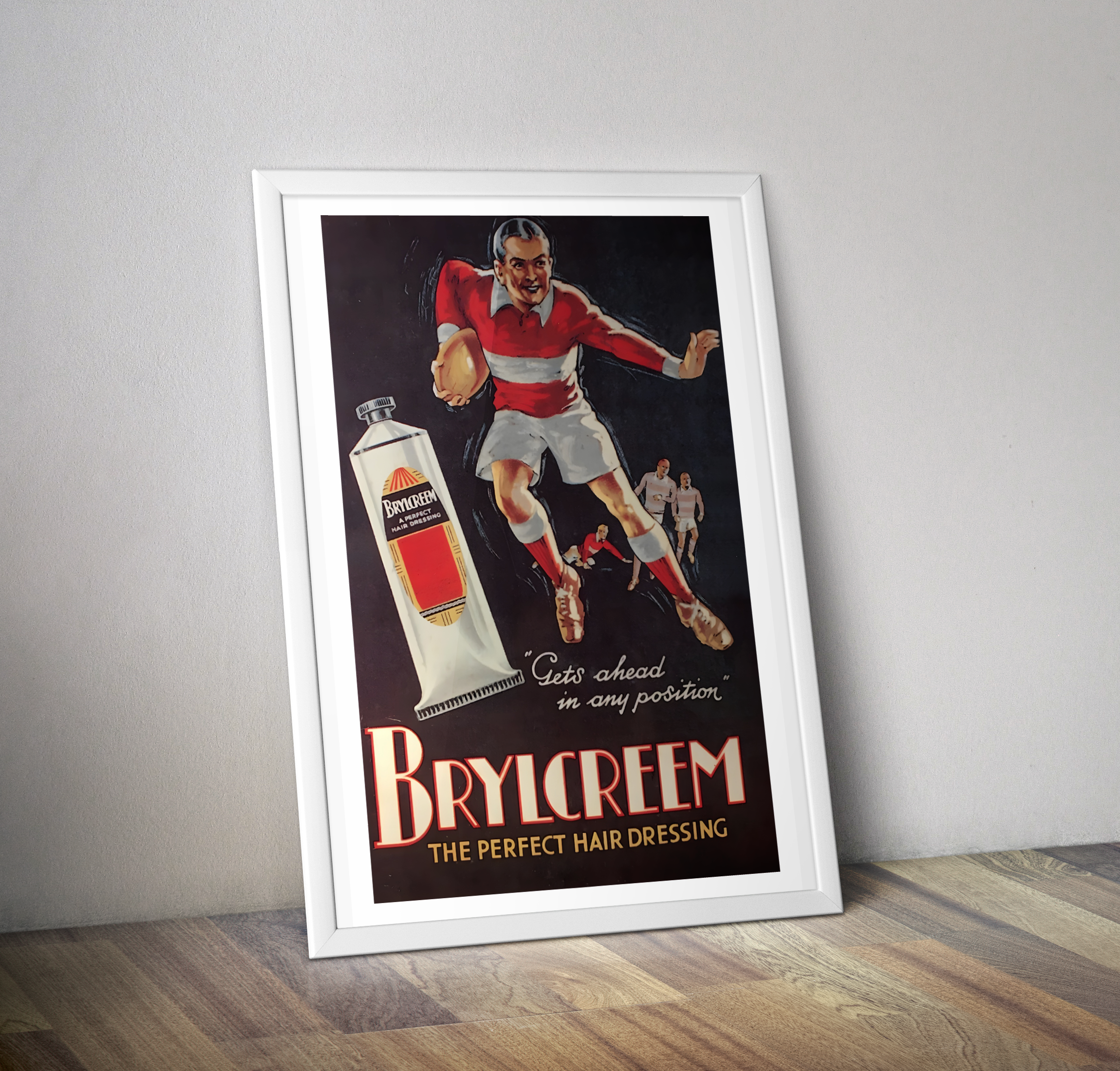 Affiche vintage sport crème BRYLCREEM