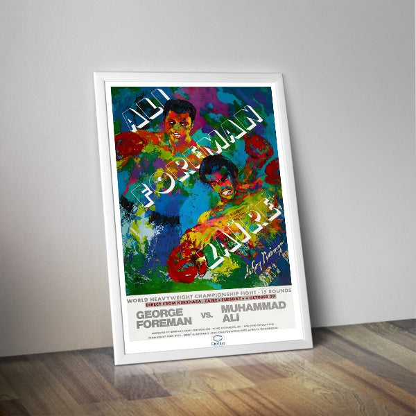 Affiche boxe George Forman contre Muhammad Ali