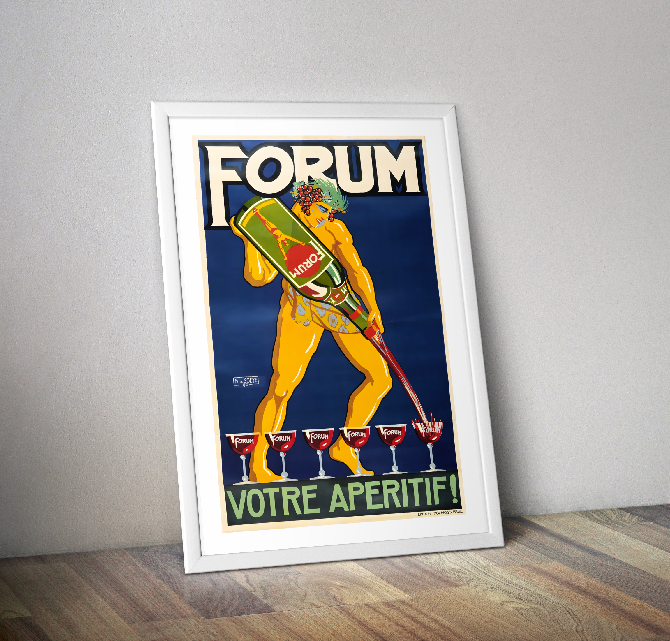 Affiche vintage publicité FORUM votre apéritif