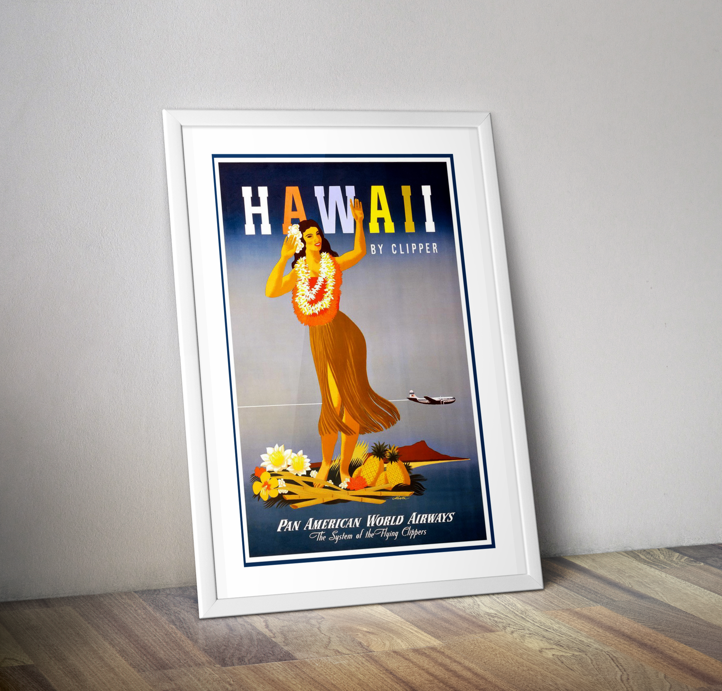 Affiche voyage Hawaii Pan Americain Airways