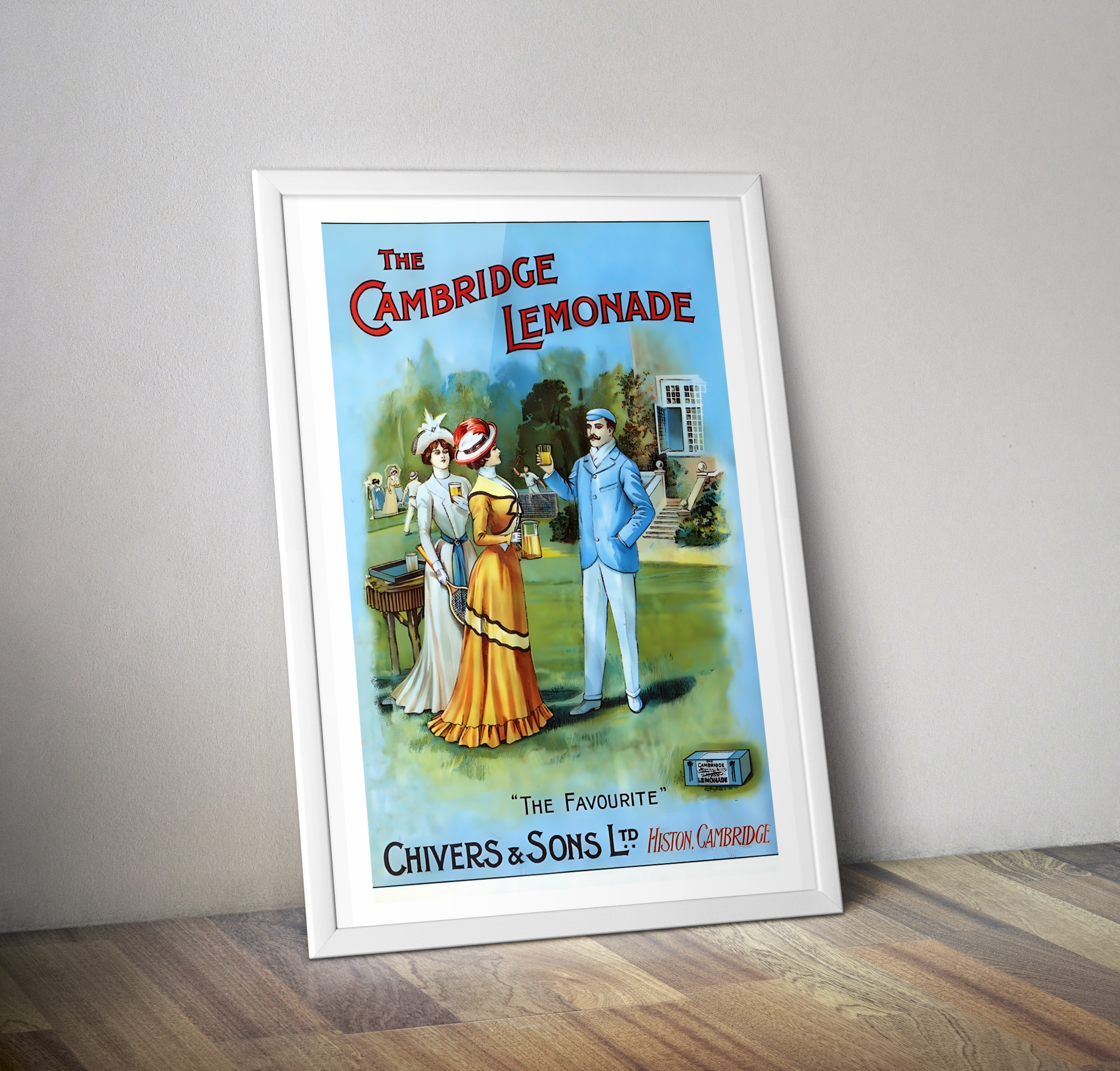 Affiche vintage publicité Cambridge Limonade