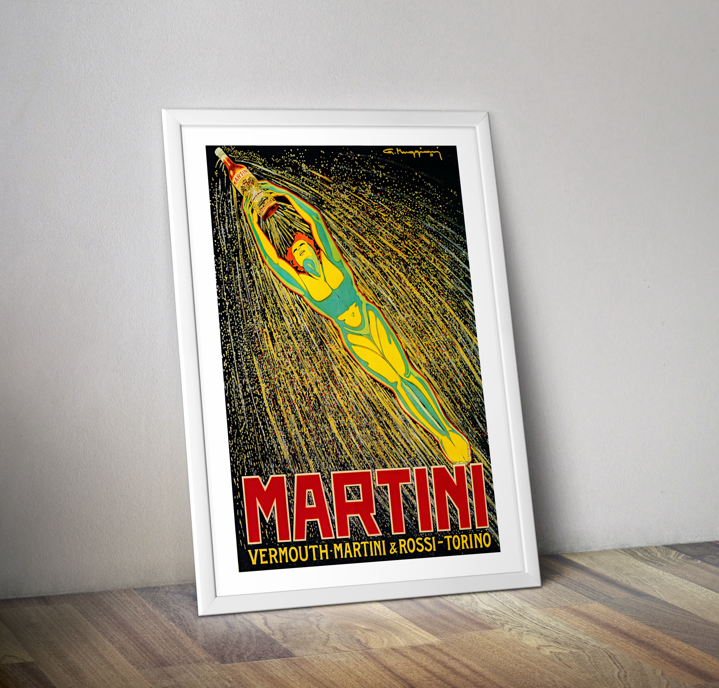 Affiche vintage alcool MARTINI Vermouth Martini et Rossi - Poster rétro