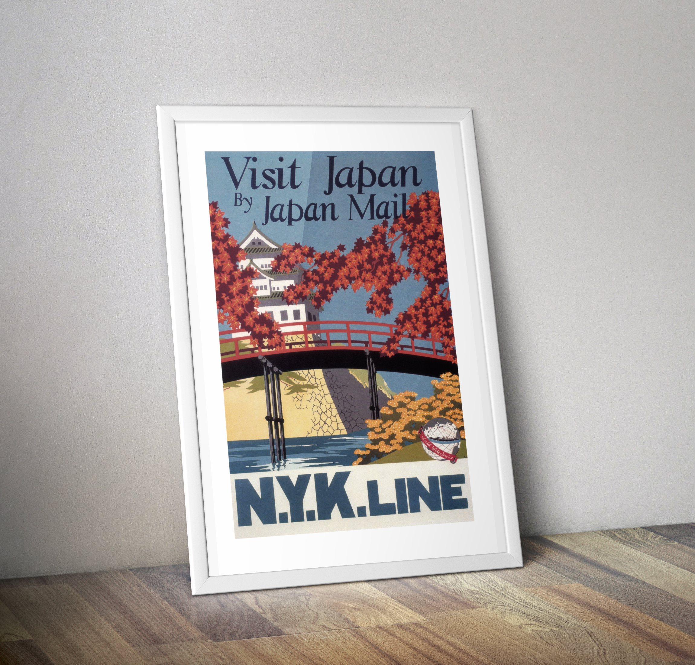 Affiche voyage Visite Japan N.Y.K Line