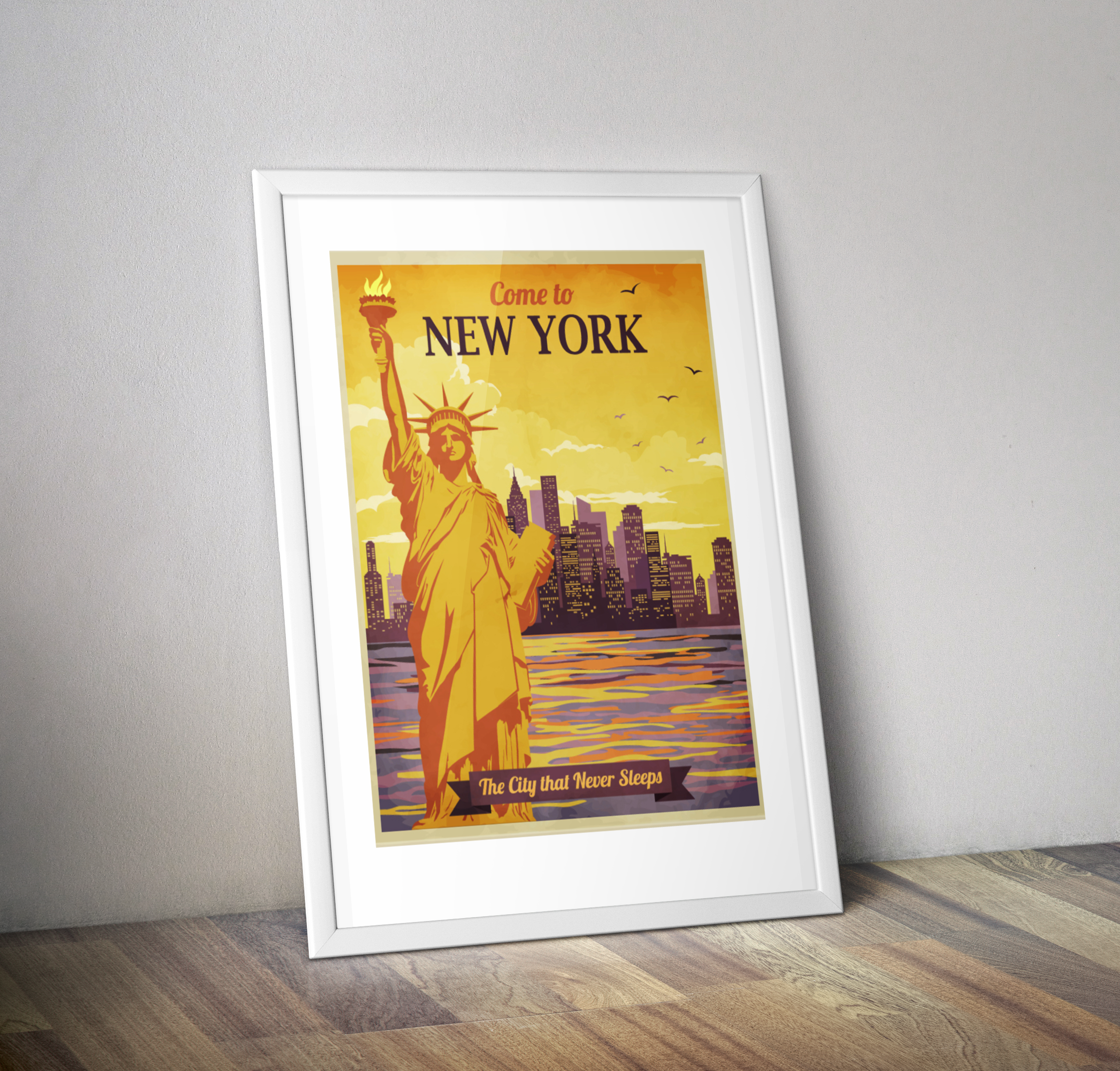 Affiche voyage Come to New York