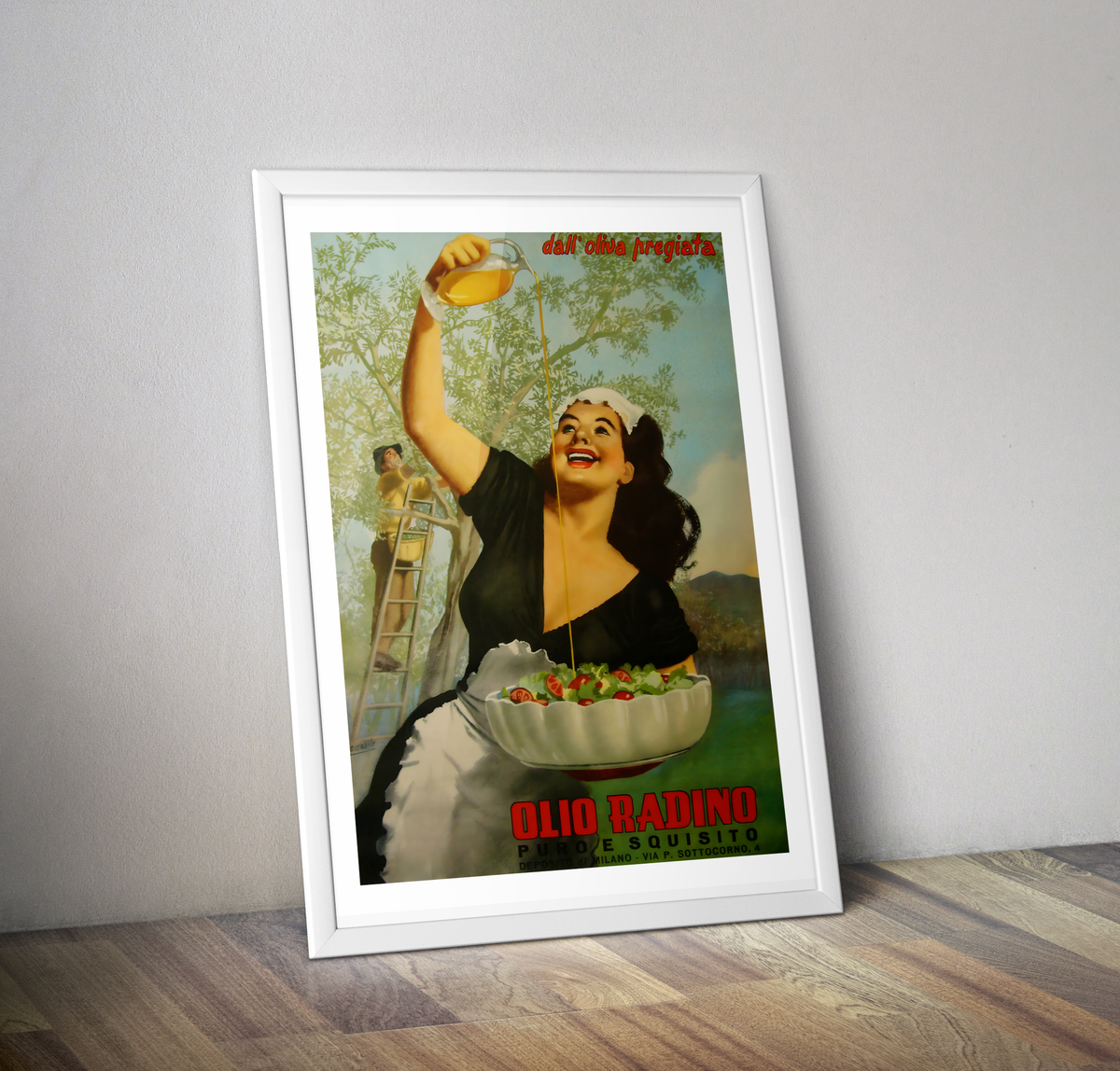 Affiche vintage pub OLIO RADINO