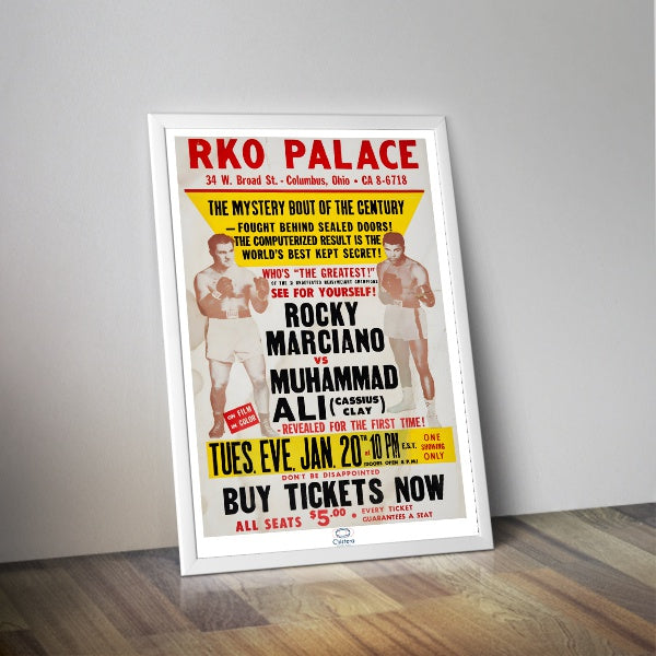 Affiche combat Rocky Marciano vs Muhammad Ai RKO Palace