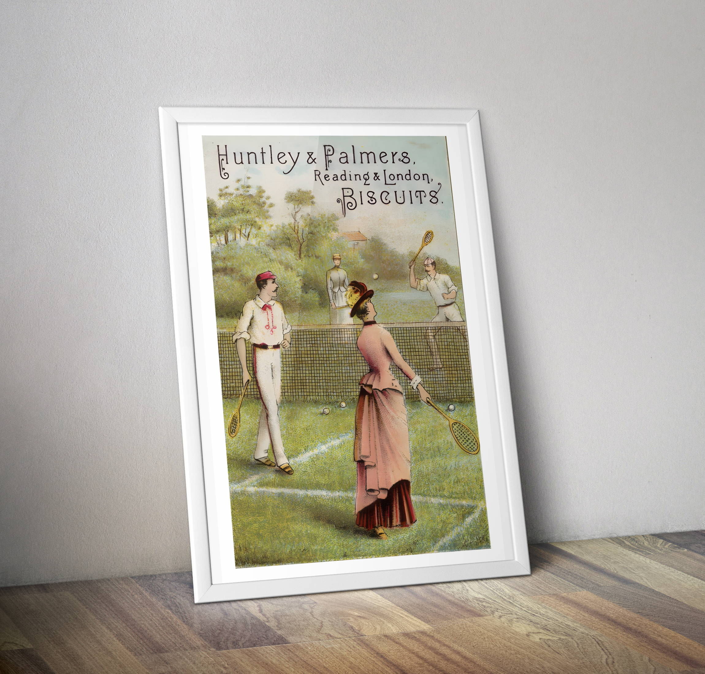 Affiche vintage biscuit Londres Huntley et Palmers
